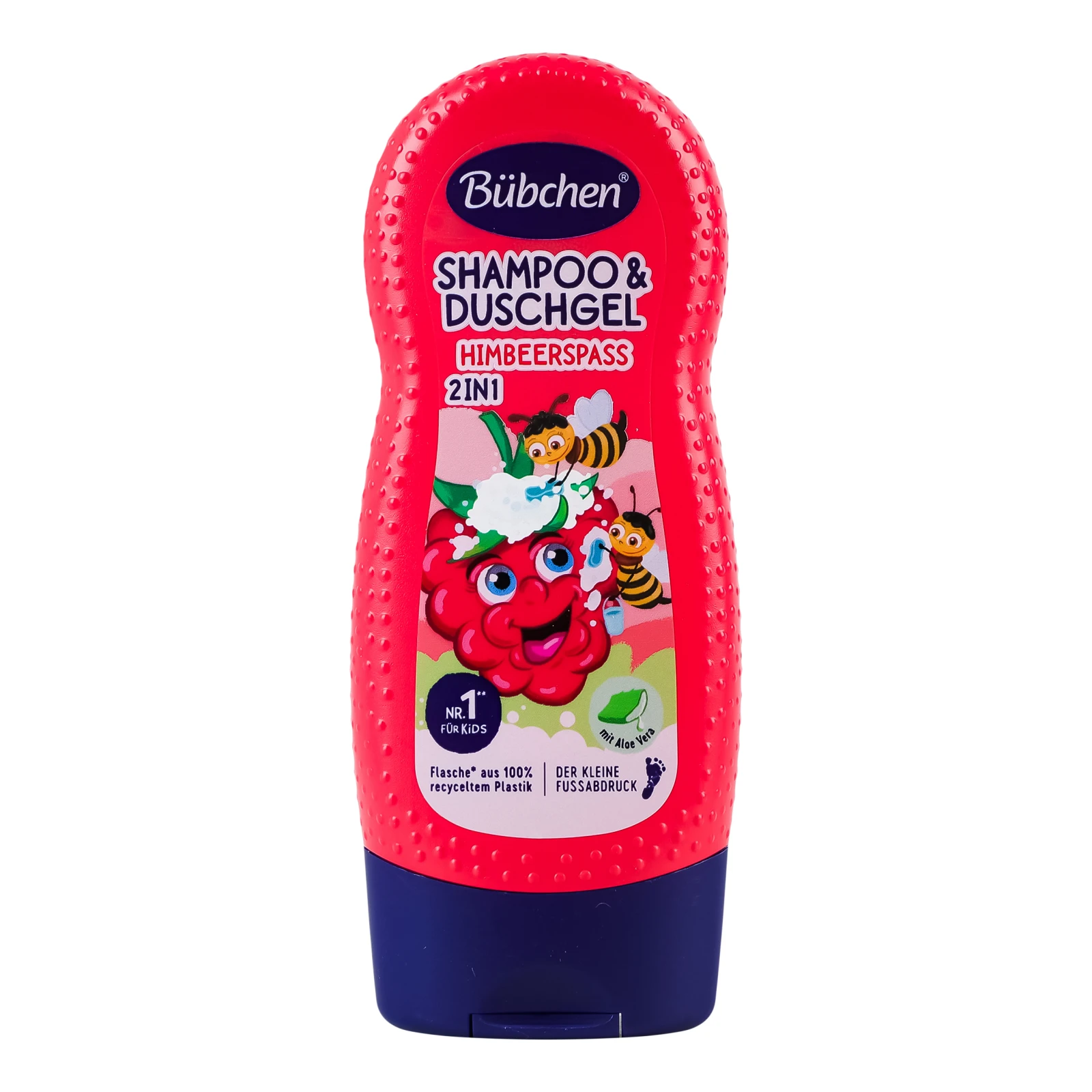 Шампунь та гель для душу Bubchen Солодка малина 2в1 для миття волосся та тіла для дітей від 3-х років 230мл Фото №:1