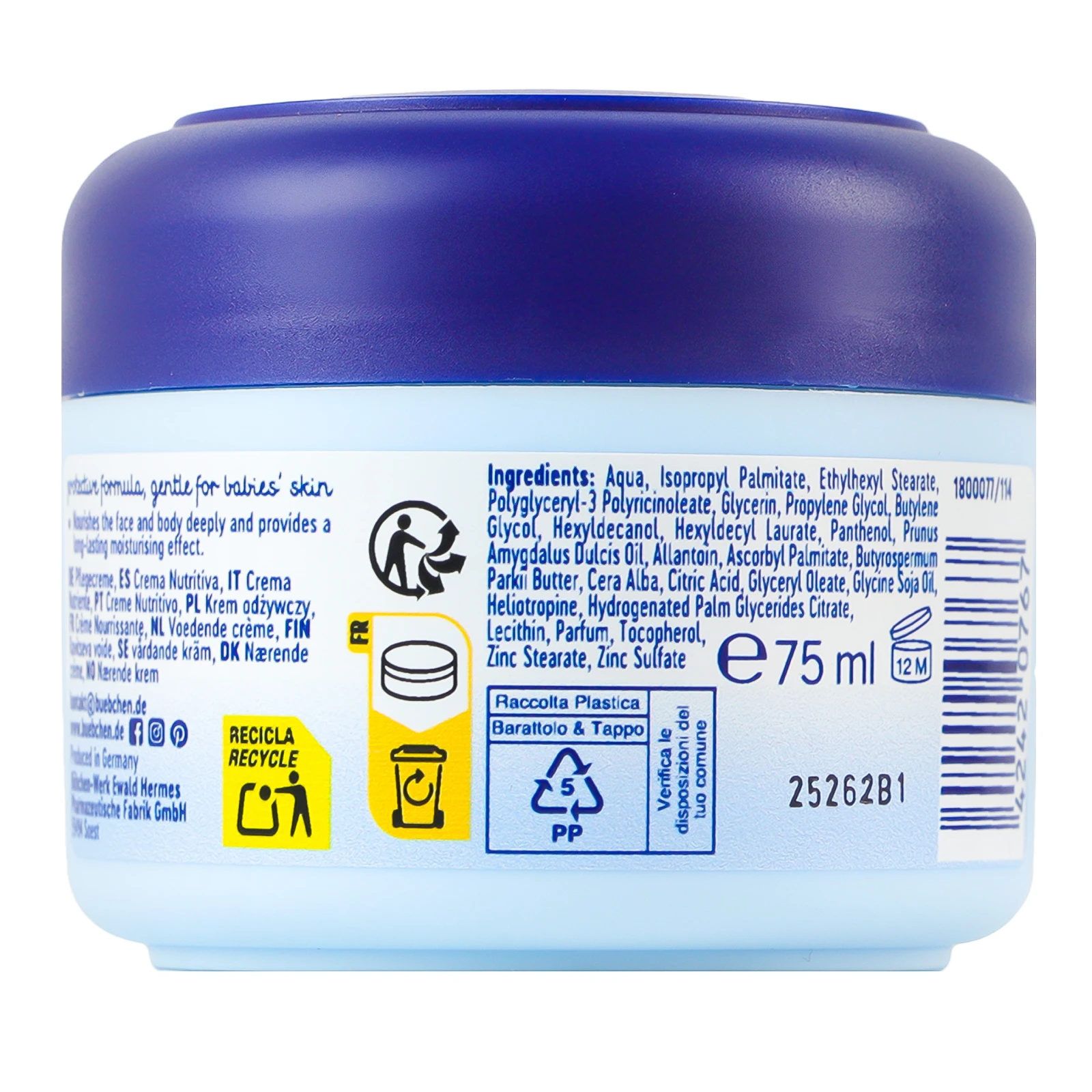 Крем Bubchen дитячий косметичний 75мл Фото №:2