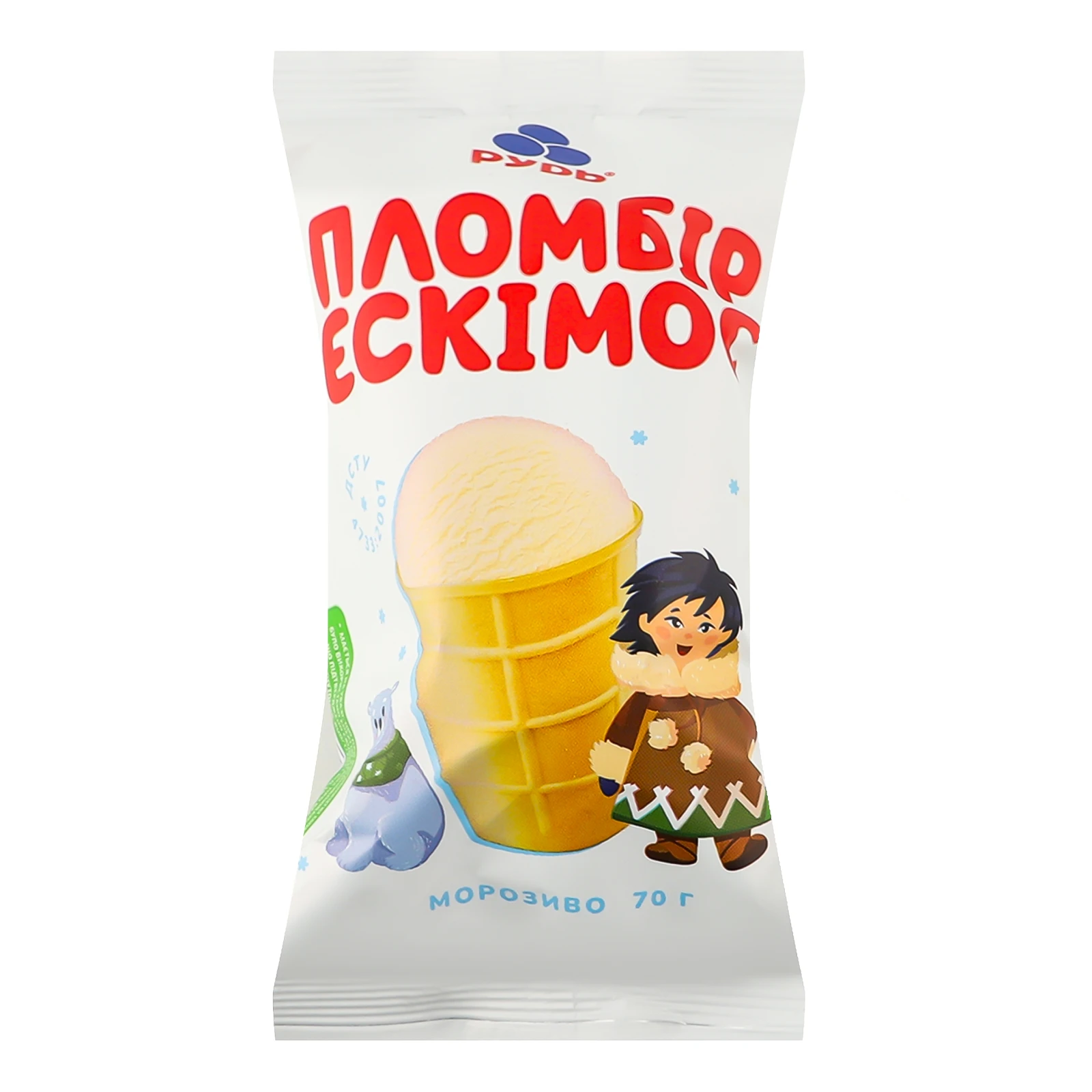 Морозиво Рудь Ескімос пломбір 70г