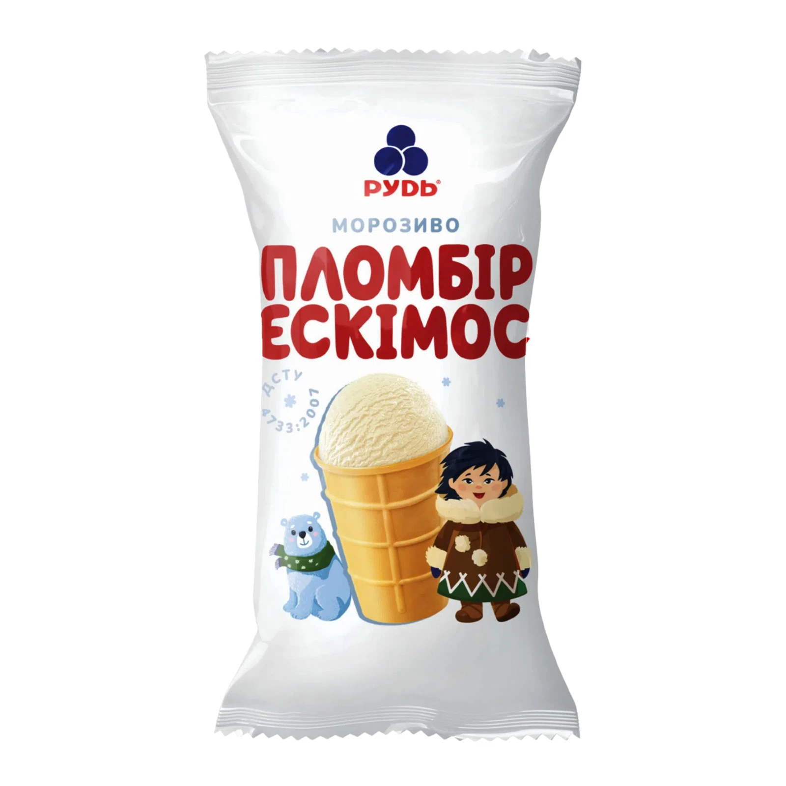 Морозиво Рудь Ескімос пломбір 70г Фото навігації №:1