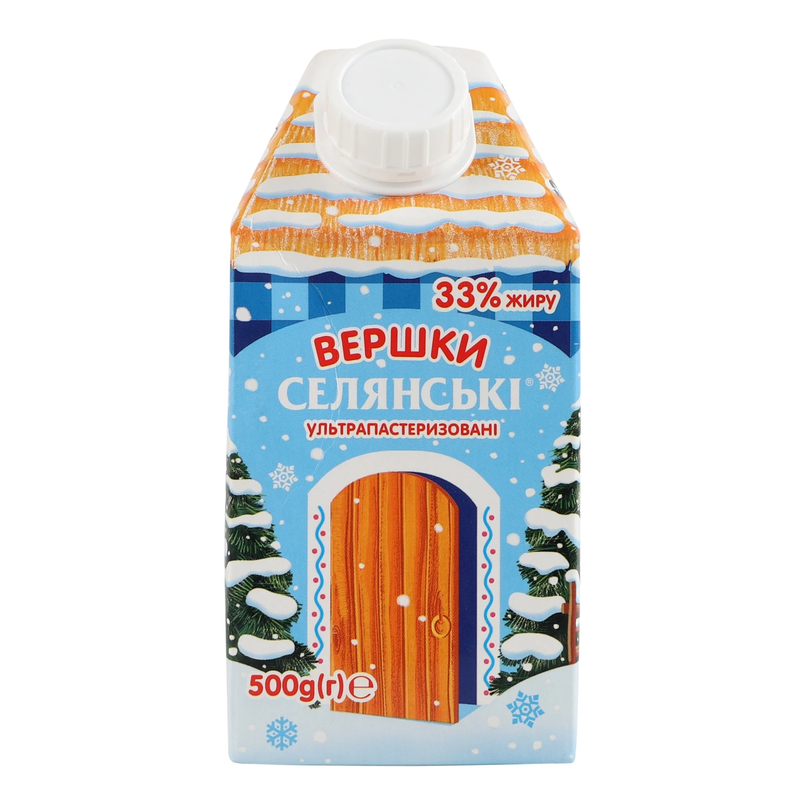 Вершки Селянські ультрапастеризовані 33% 500г Фото №:1