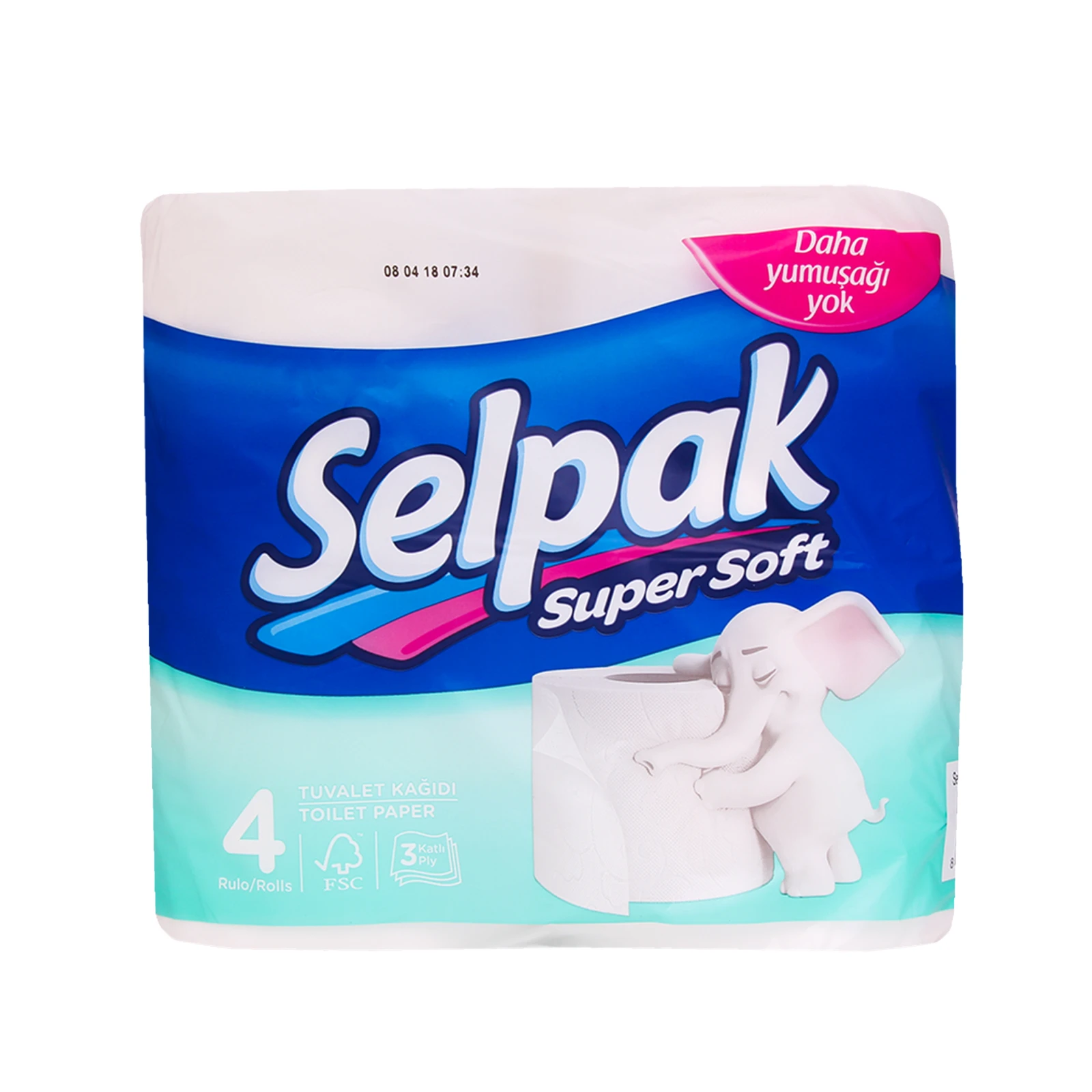 Папір туалетний Selpak Super Soft 3-х шаровий 4шт/уп Фото №:1