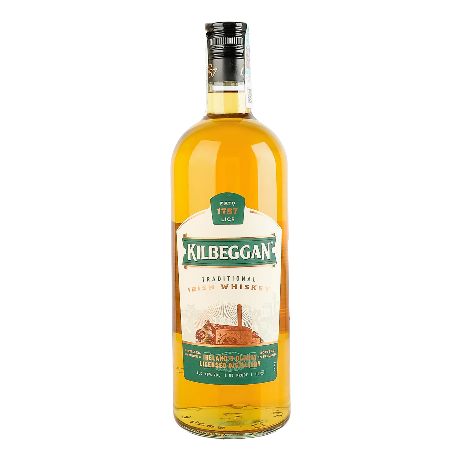 Віскі Kilbeggan ірландське однозернове 40% 1л Фото №:1