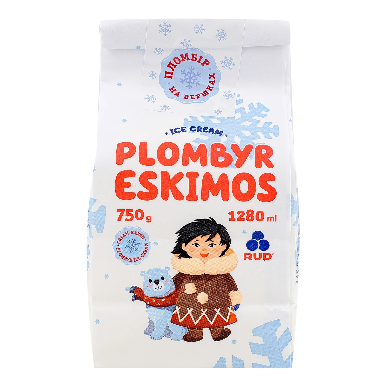 Морозиво Рудь Ескімос пломбір 750г фото 2
