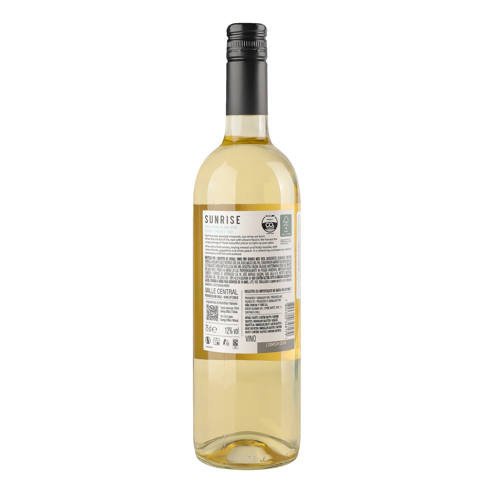 Вино Sunrise Совіньйон Блан/Педро Хіменес біле сухе 12% 0.75л Фото №:2