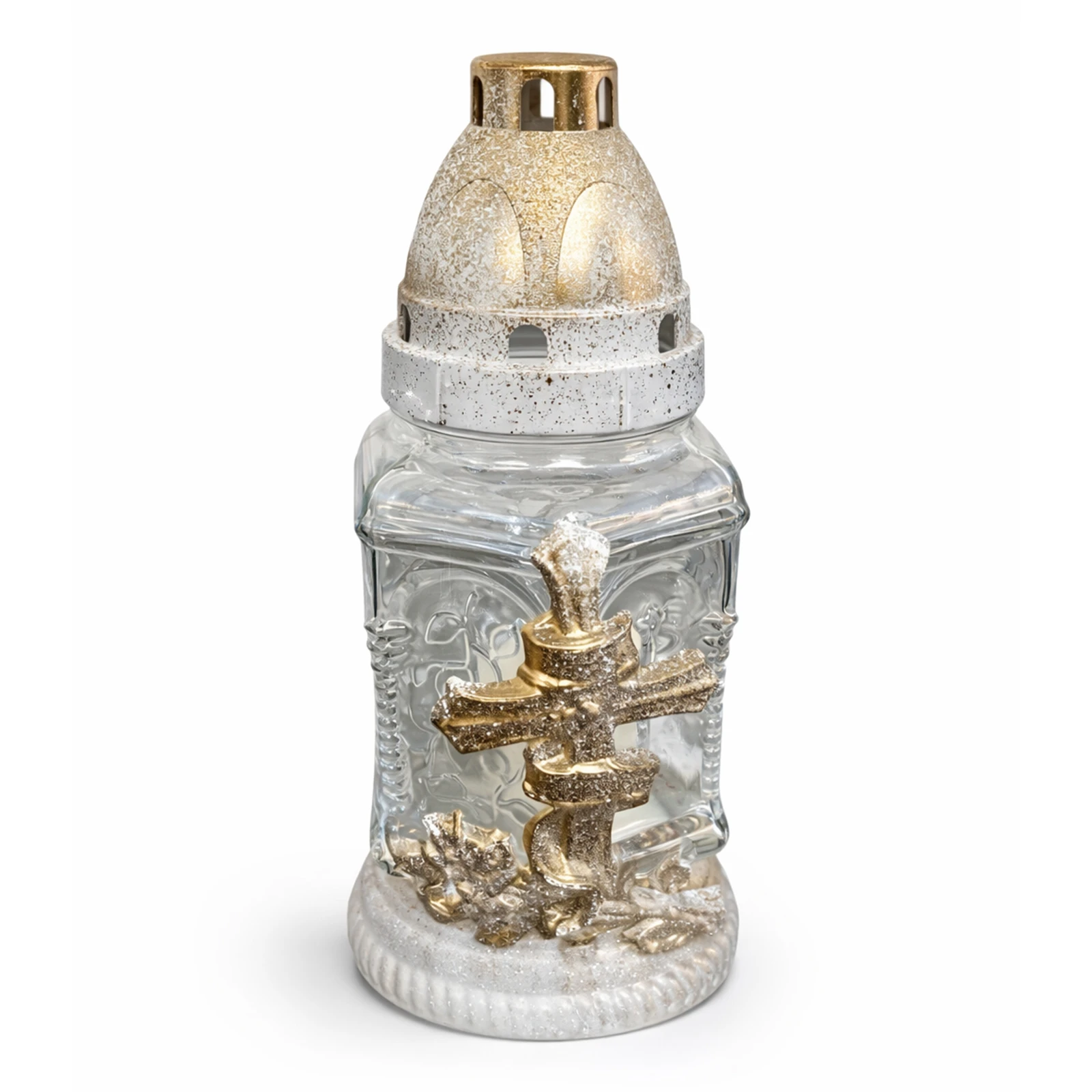 Лампадка скло велика біла Фото №:1