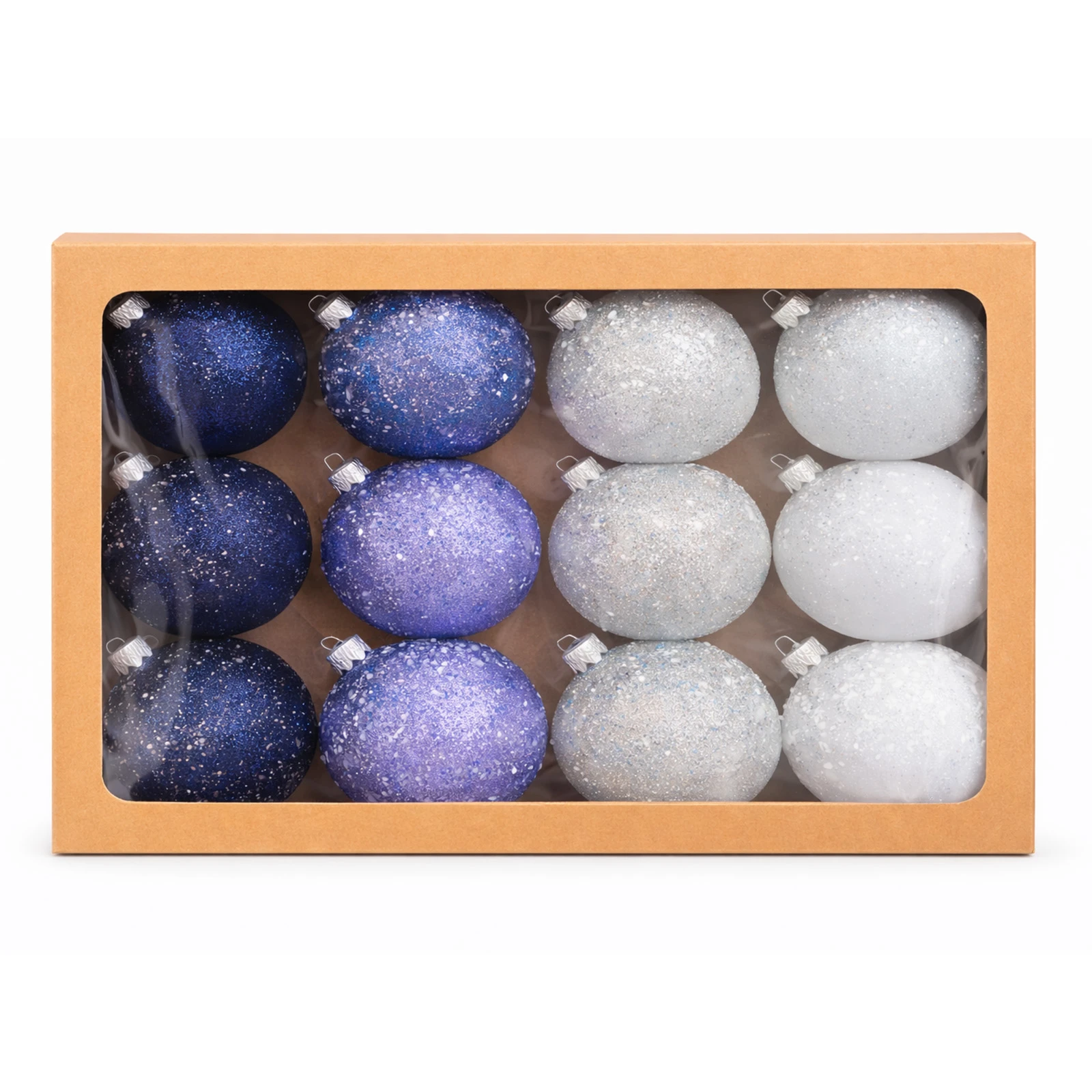 Набір Dashuri Мікс куль 80мм синій та срібло 12шт Фото №:1