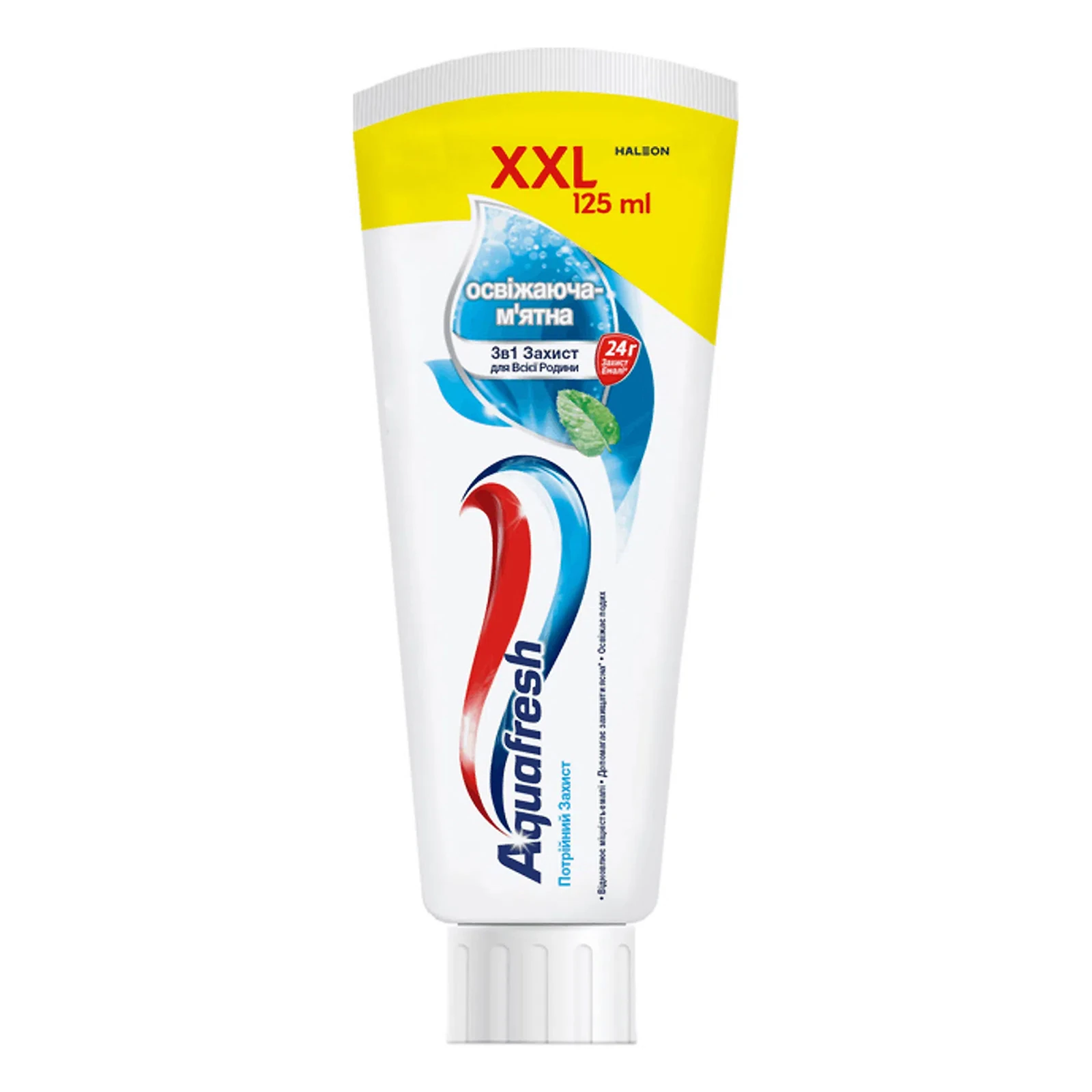 Паста зубна Aquafresh Освіжаюча-м'ятна 125мл Фото №:1
