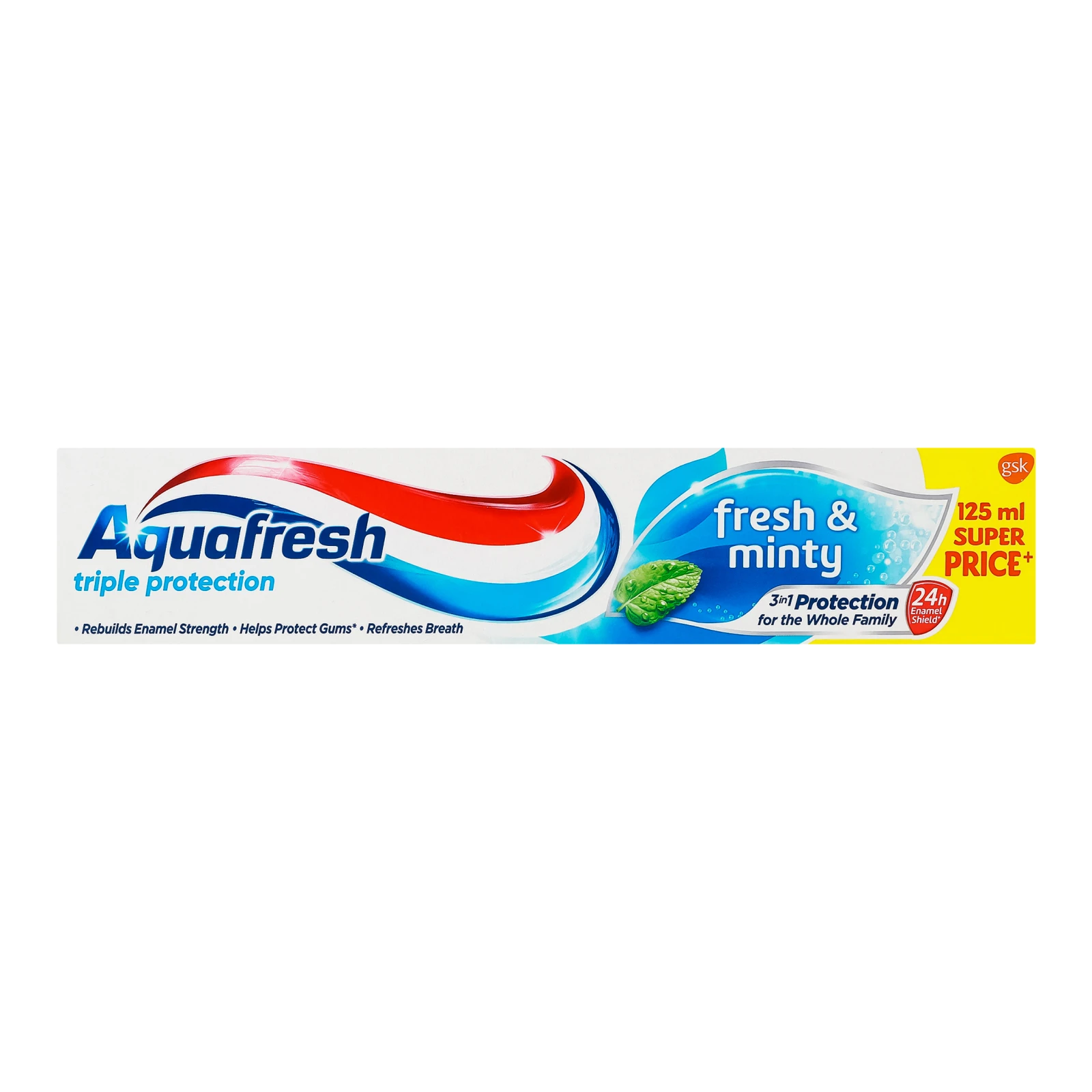 Паста зубна Aquafresh Освіжаюча-м'ятна 125мл Фото навігації №:1