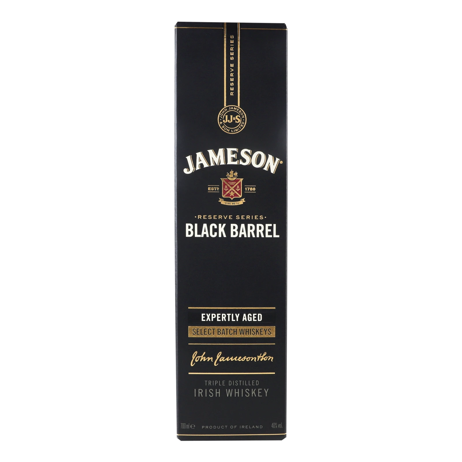 Віскі Jameson Black Barrel ірландське 40% 0.7л Фото навігації №:1