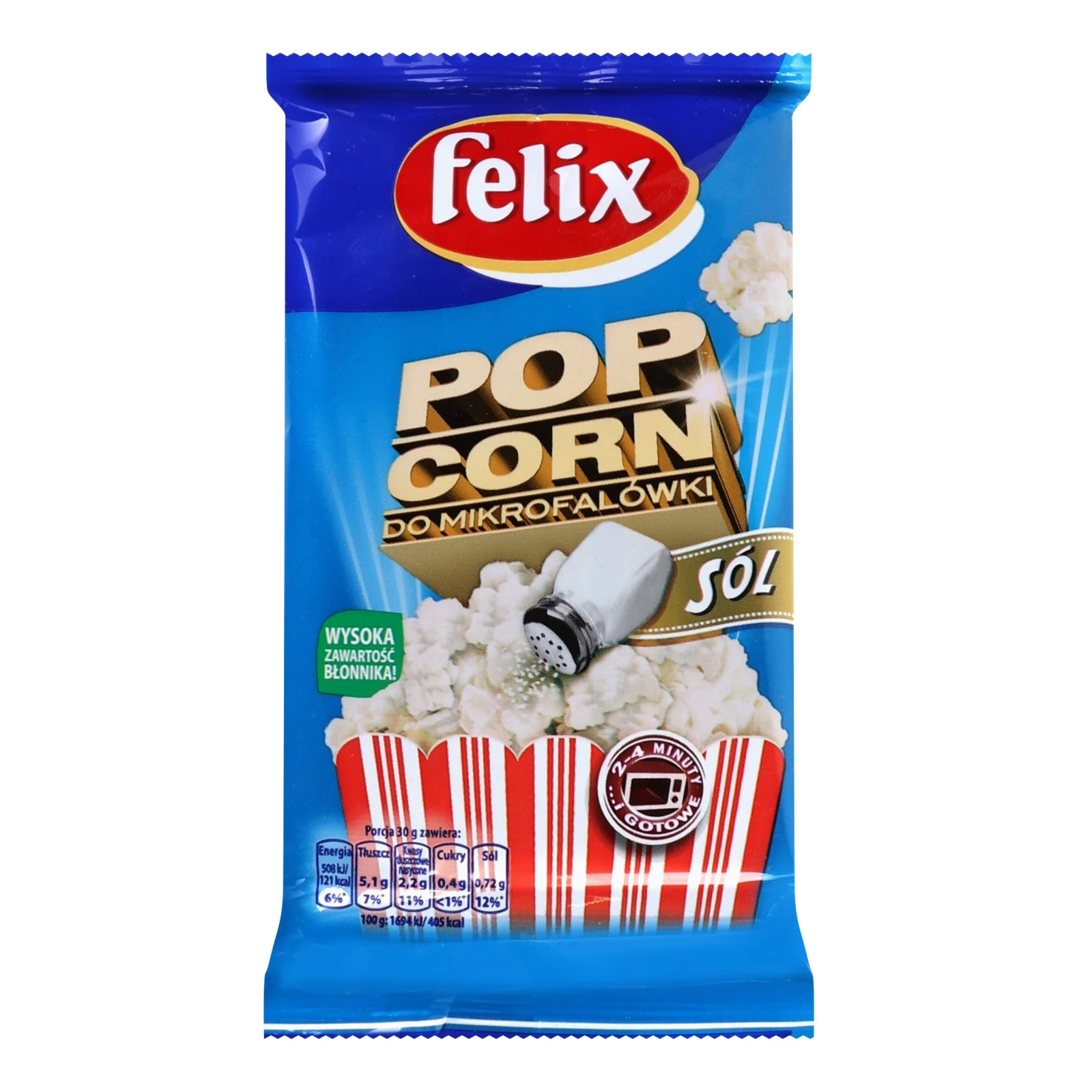 Кукурудза Felix для приготування солоного попкорну в мікрохвильовій печі 90г Фото №:1