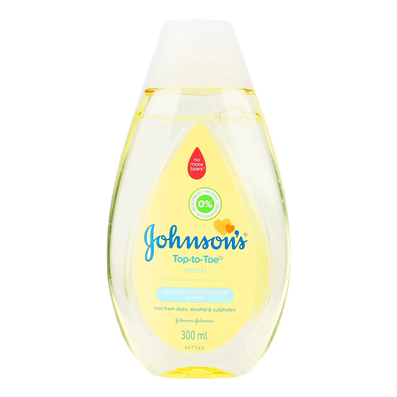 Шампунь-пінка Johnson's дитячий для миття та купання Від маківки до п'яточок 300мл Фото №:1