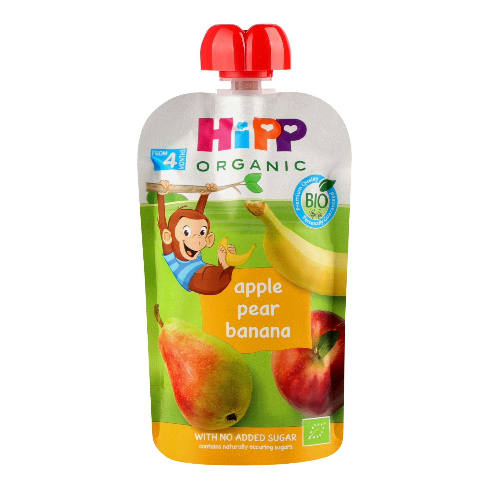 Пюре Hipp Hippis фруктове Яблуко-груша-банан для дітей від 4-х місяців 100г Фото №:1