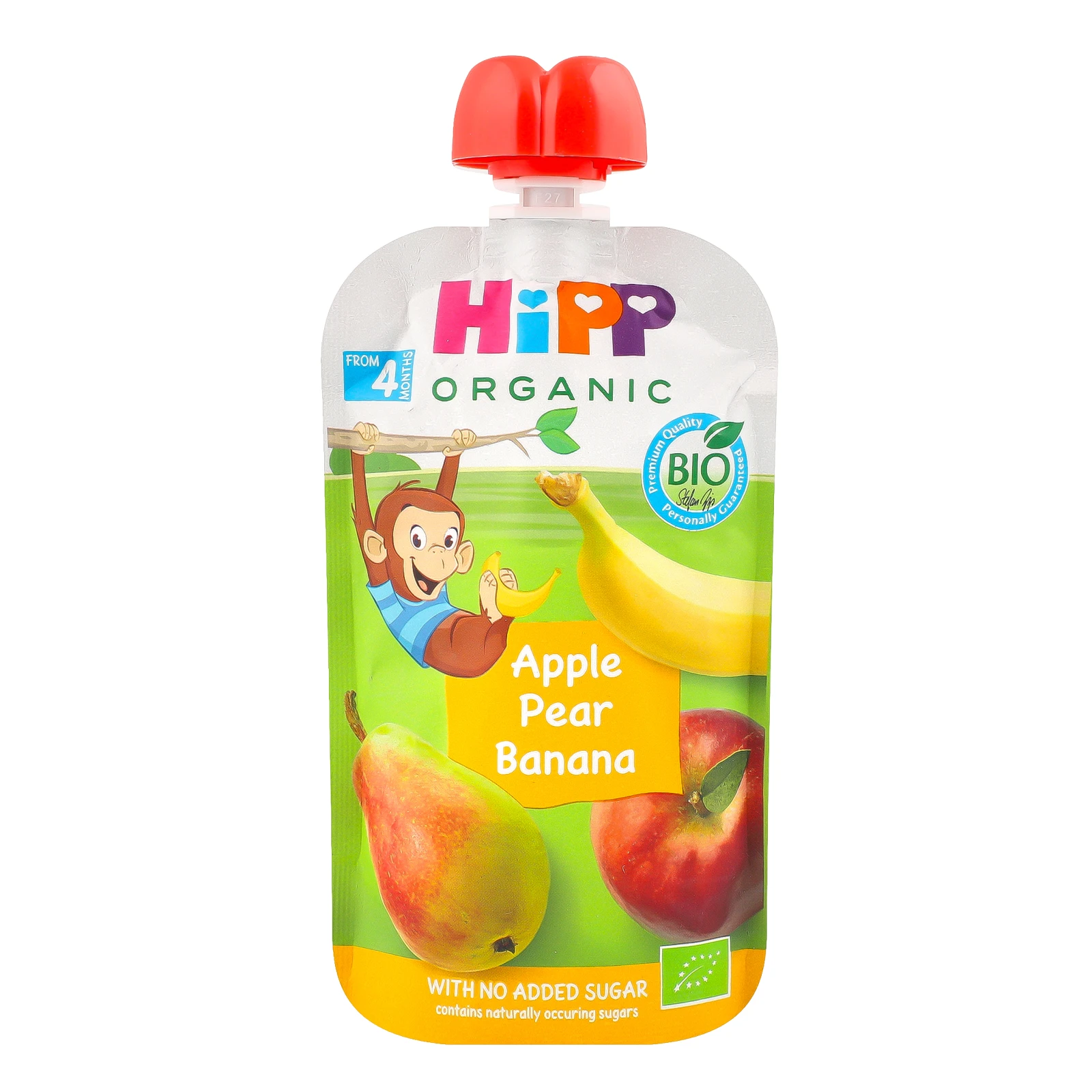 Пюре Hipp Hippis фруктове Яблуко-груша-банан для дітей від 4-х місяців 100г Фото №:1