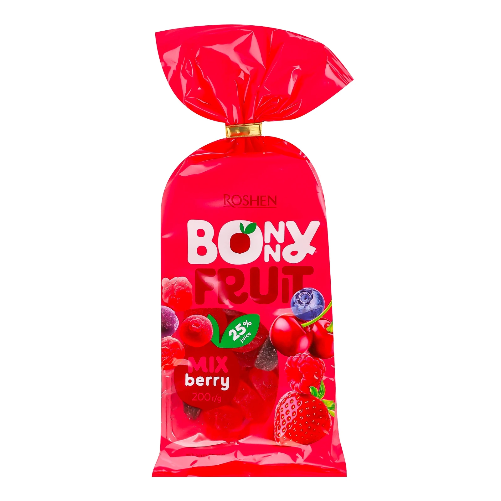 Цукерки желейні Roshen Bonny Fruit Berry Mix 200г Фото №:1