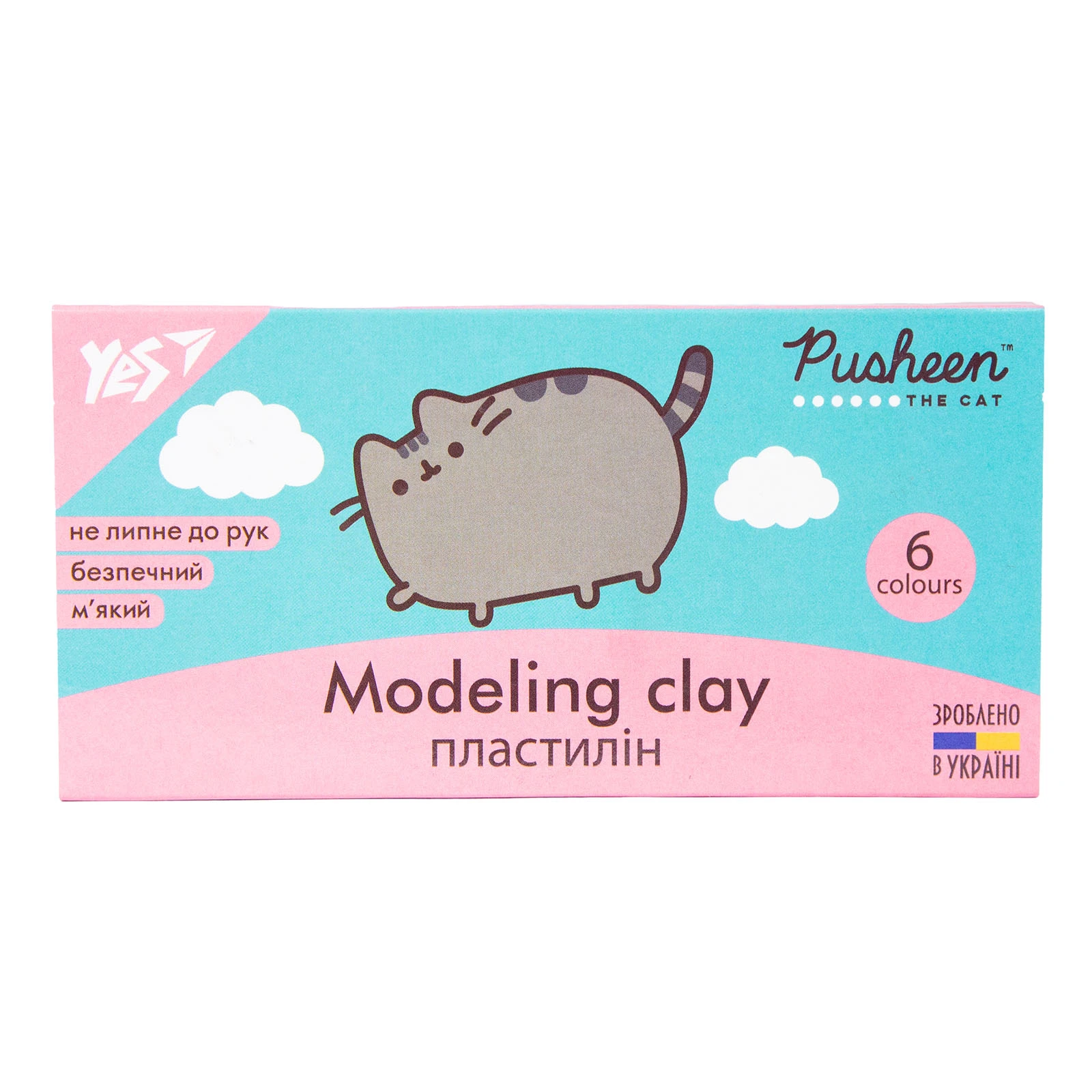 Пластилін YES 6кольорів 120г Pusheen Фото №:1
