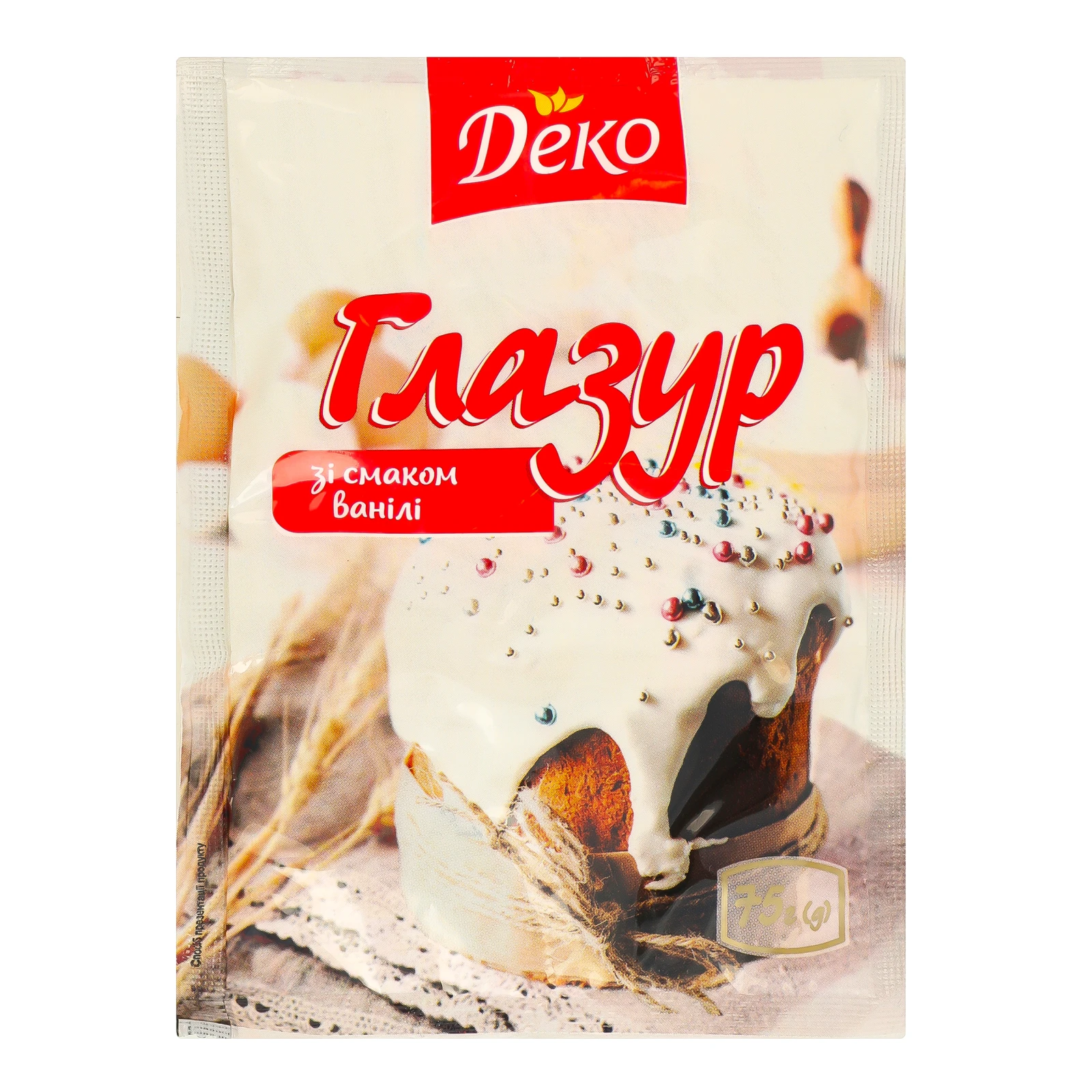 Глазур Деко зі смаком ванілі 75г Фото №:1