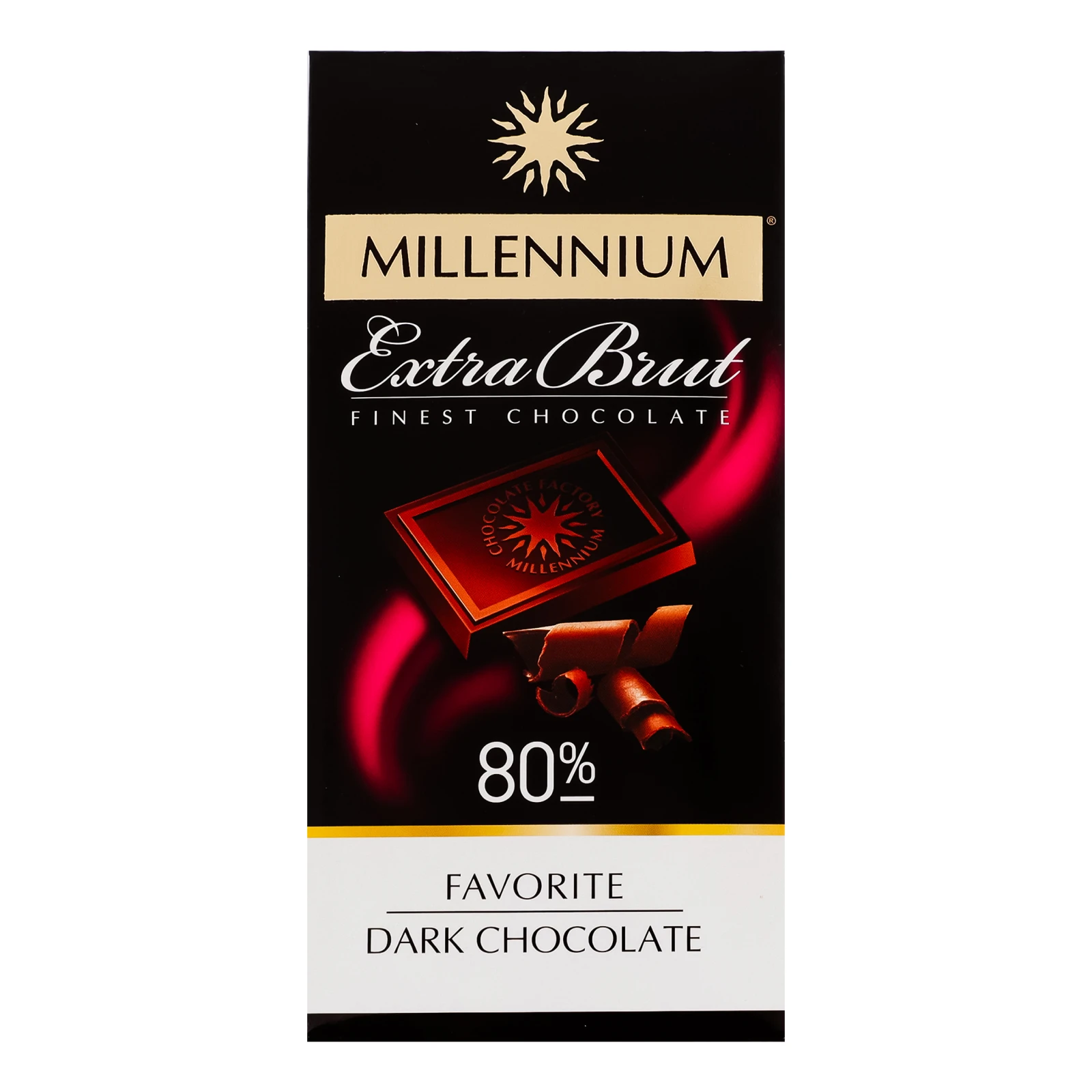 Шоколад Millennium Favorite Extra Brut чорний 80% 100г Фото навігації №:1