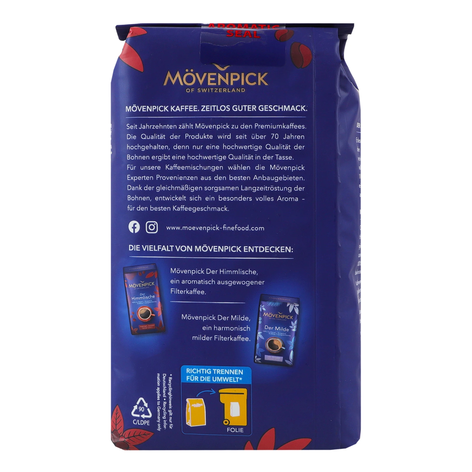 Кава Movenpick Der Himmlische натуральна смажена в зернах 500г Фото №:2