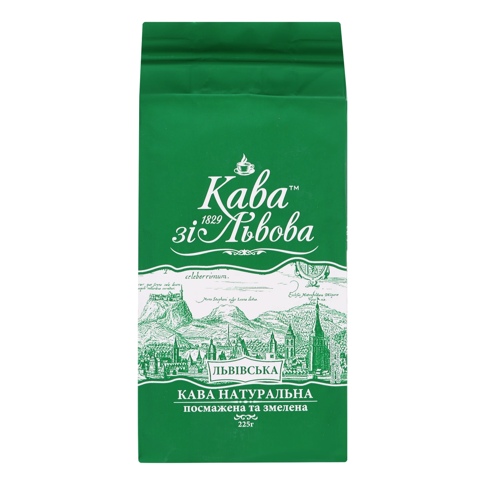Кава Кава зі Львова Львівська натуральна смажена мелена 225г Фото №:1