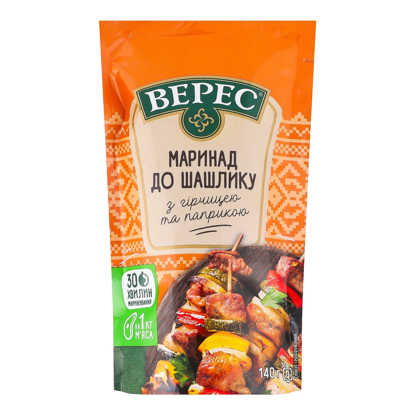 Маринад Верес До шашлику з гірчицею та паприкою нестерилізований 140г Фото №:1