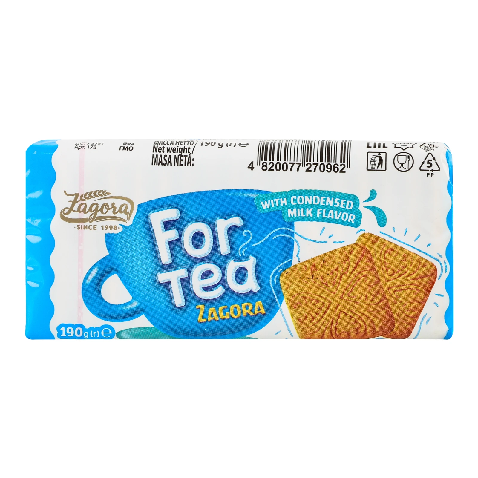 Печиво Zagora For tea з ароматом згущеного молока 190г Фото №:1
