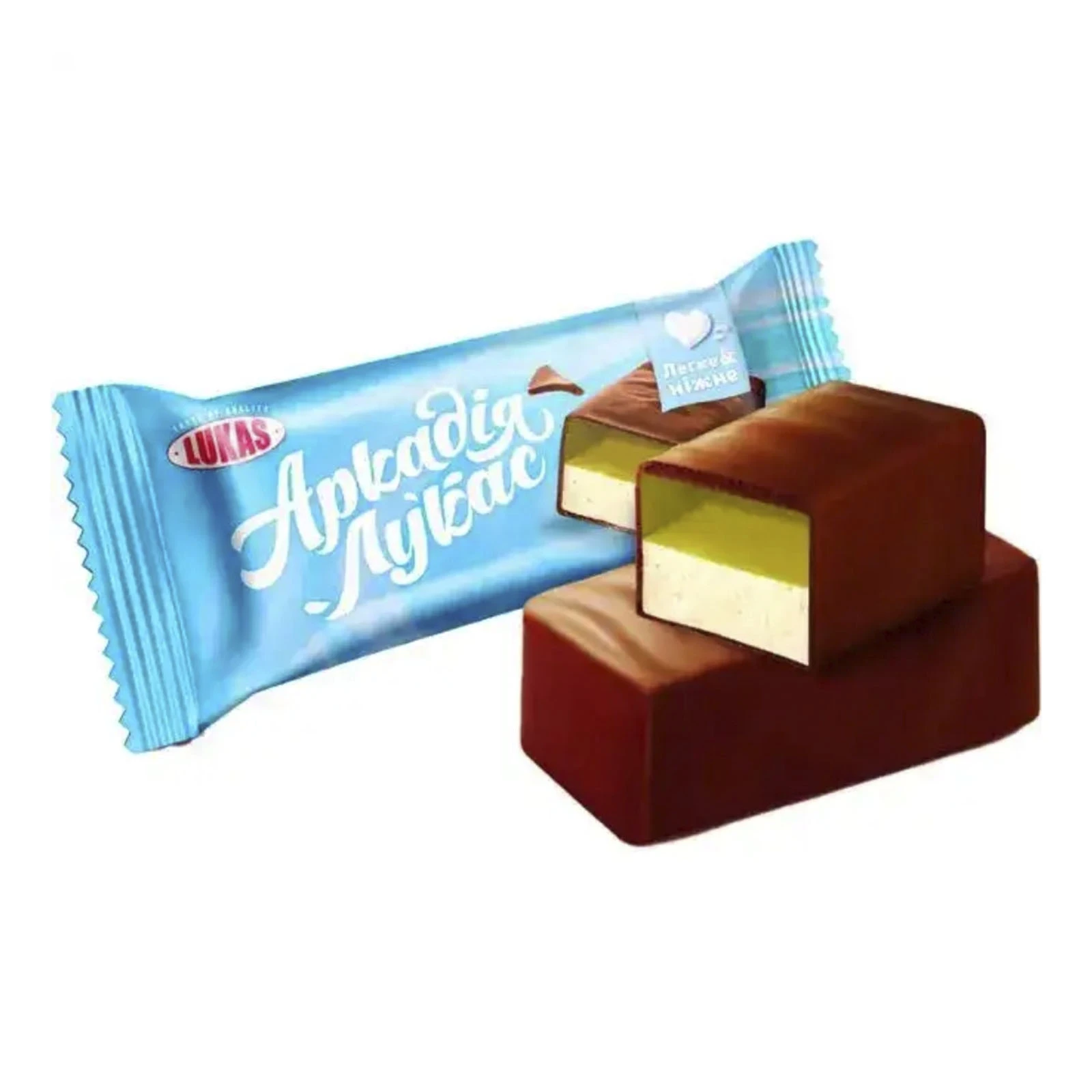 Цукерки Lukas Аркадія глазуровані з комбінованим желейно-збивним корпусом Фото №:1