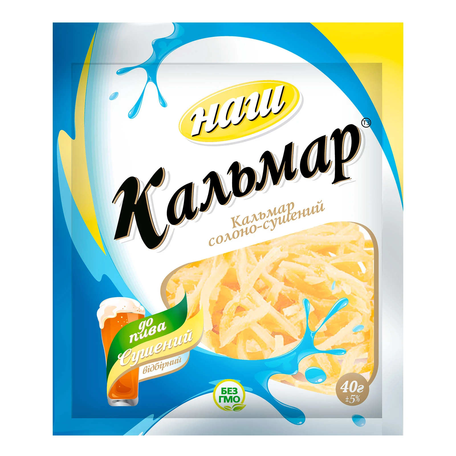 Кальмар Наш солоно-сушений 40г Фото №:1