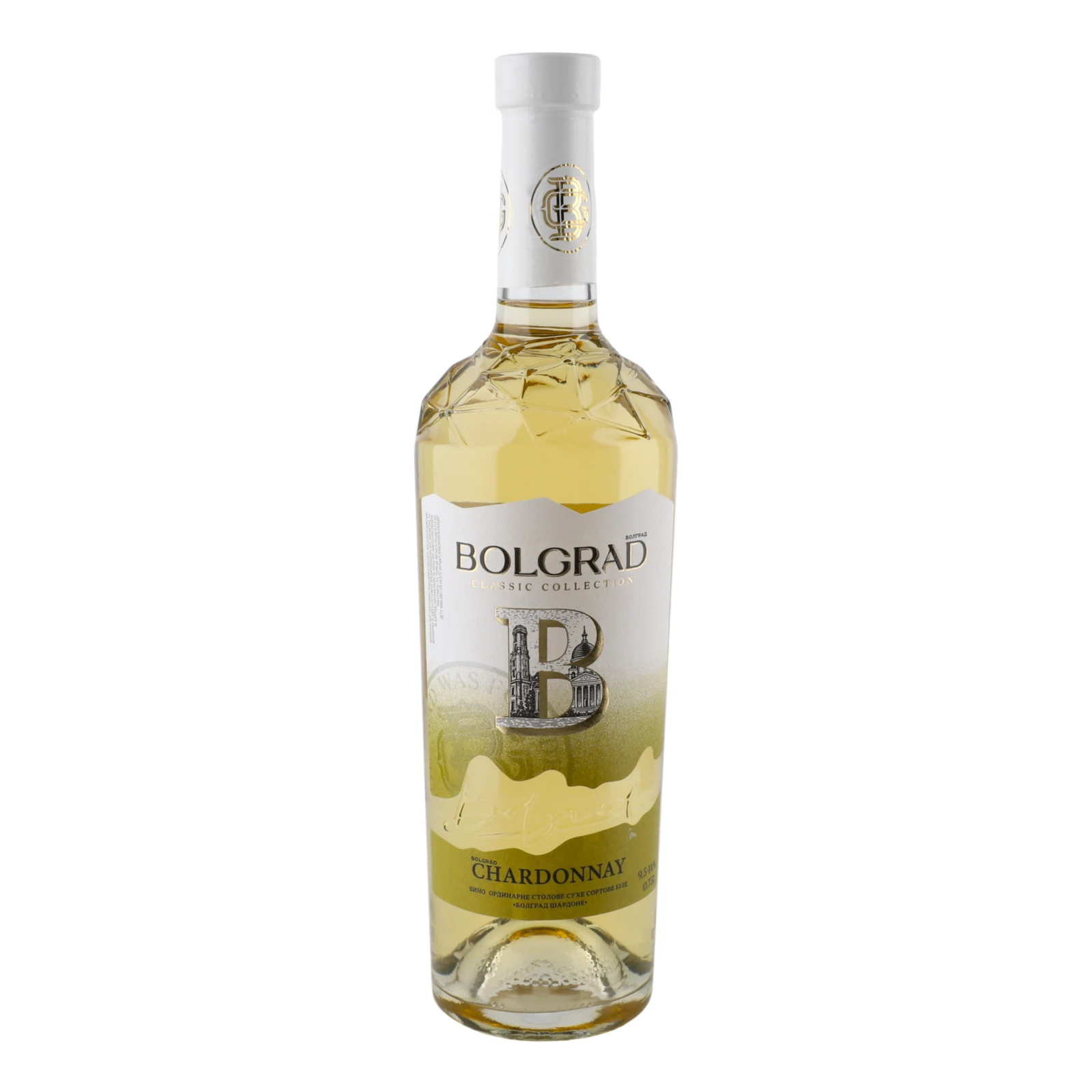 Вино Bolgrad Chardonnay біле сухе 9.5-14% 0.75л Фото №:1