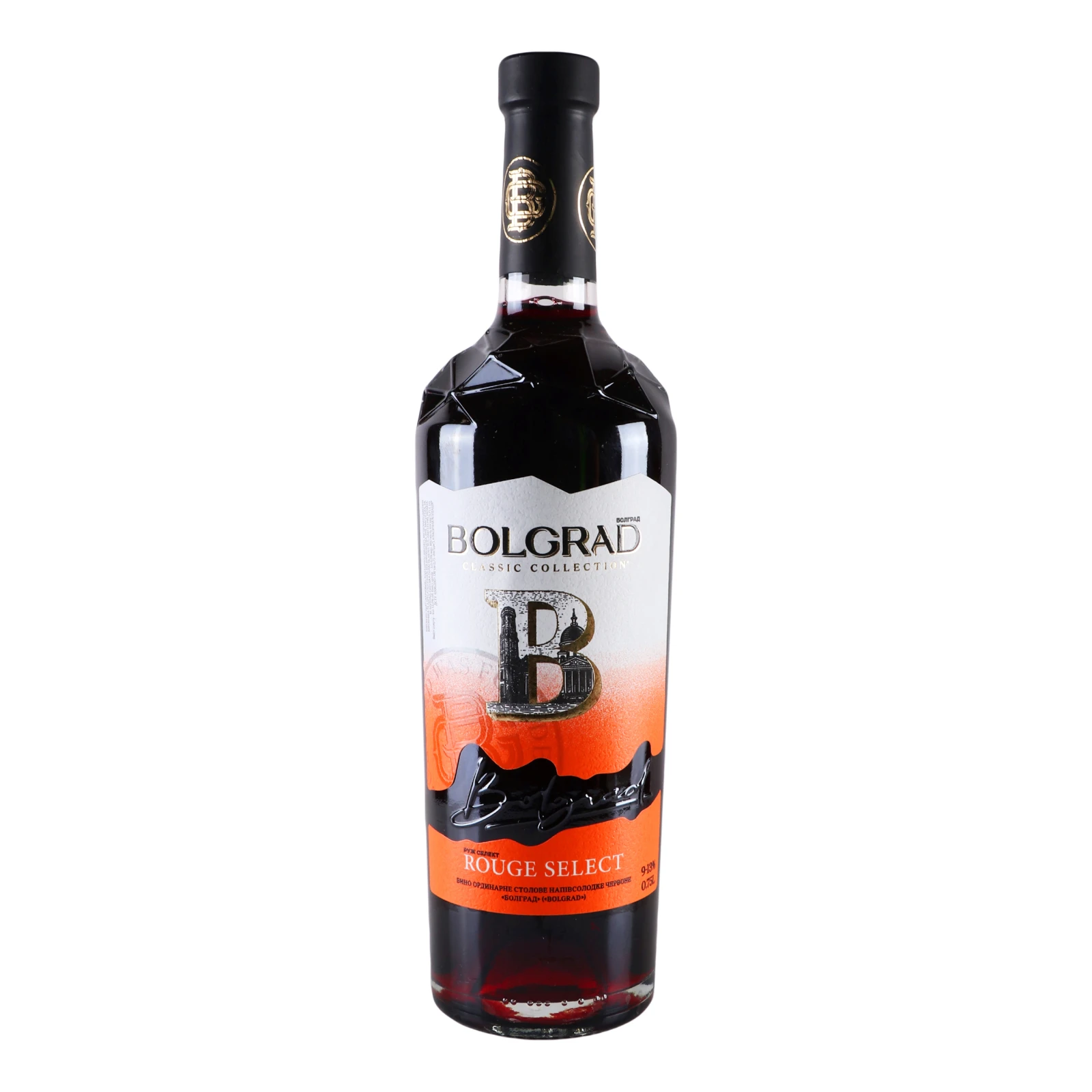 Вино Bolgrad Rouge Select червоне напівсолодке 9-13% 0.75л Фото №:1