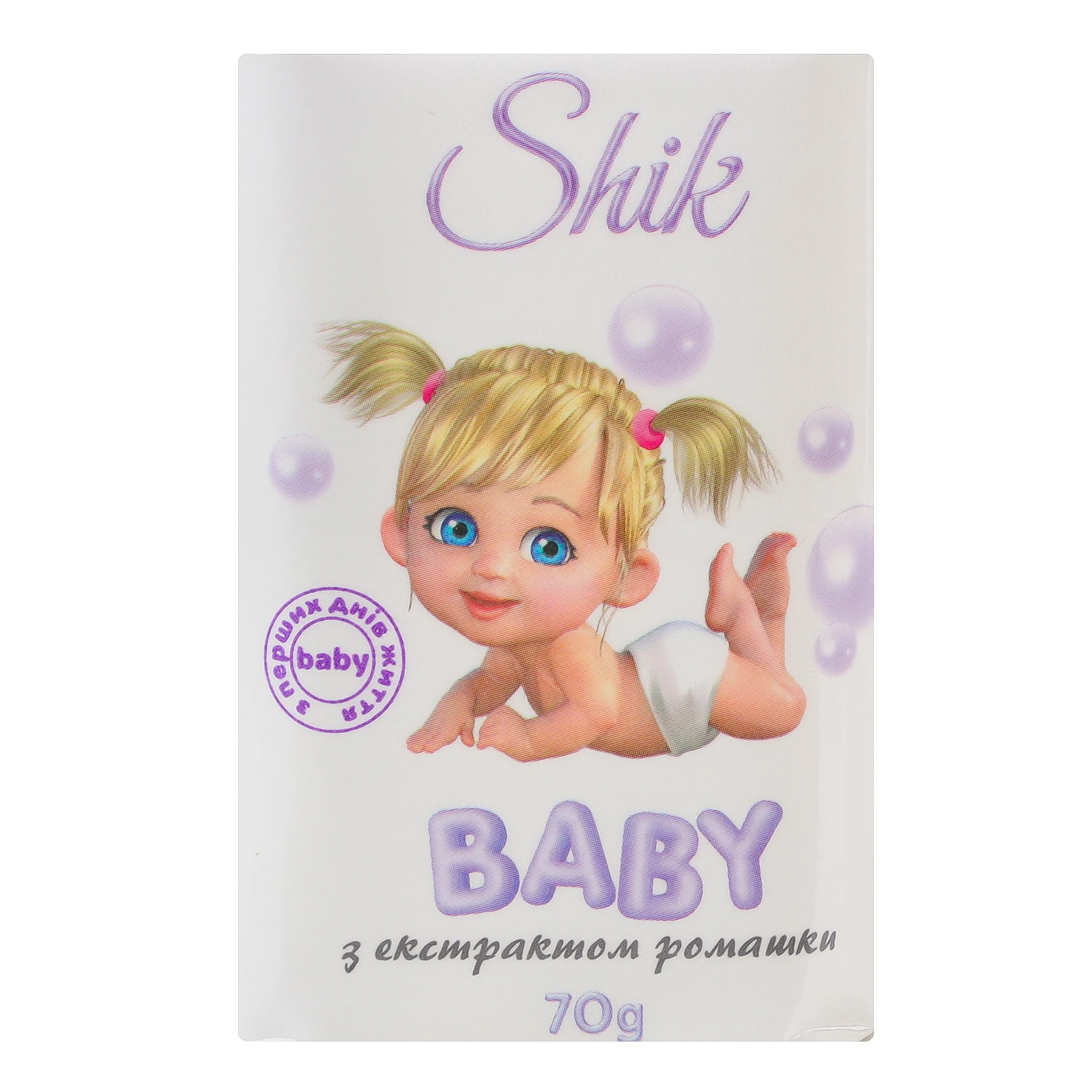 Мило туалетне Shik Baby з екстрактом ромашки для дітей з перших днів життя 70г Фото навігації №:1