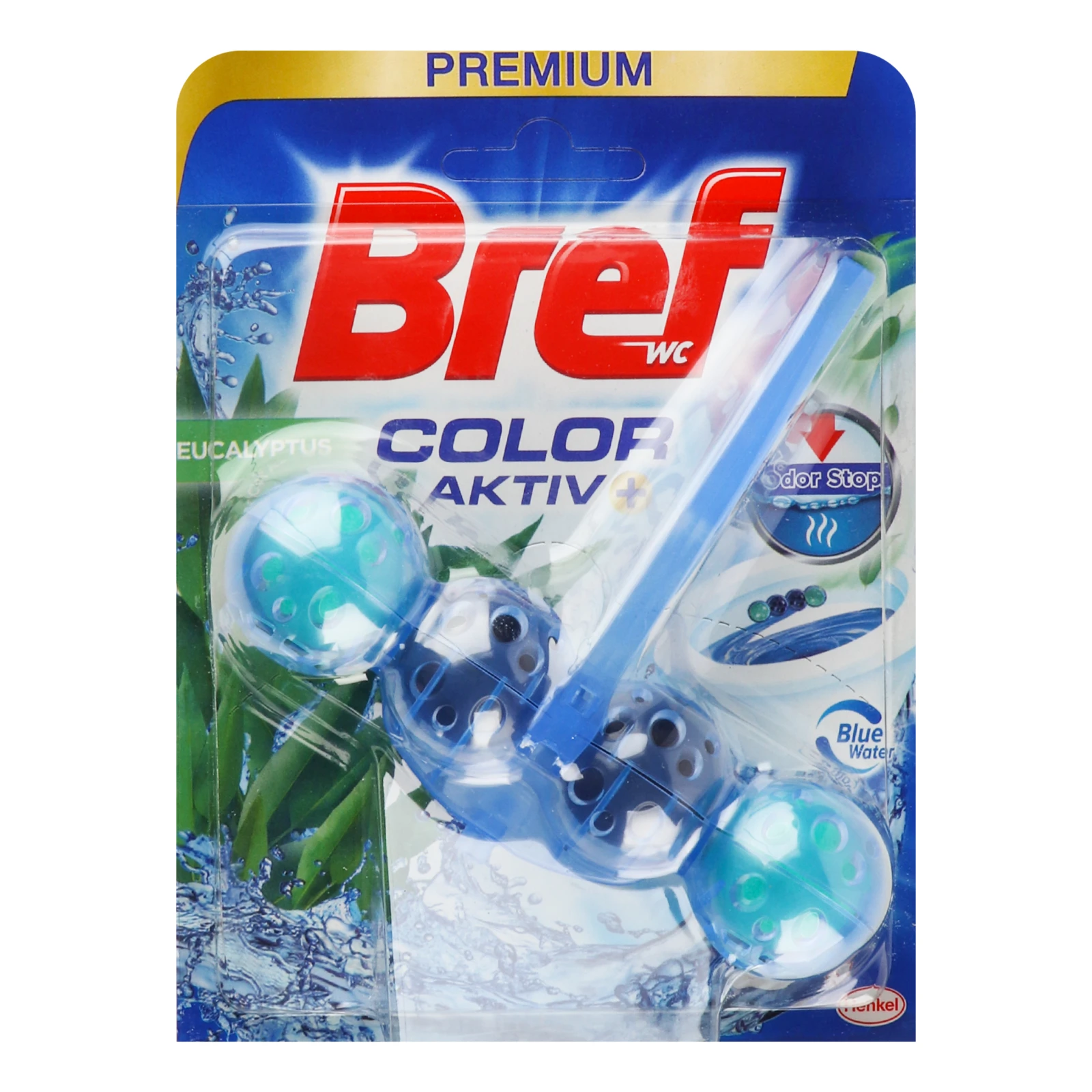 Засіб для чищення унітазу Bref Color Aktiv+ Eucalyptus 50г Фото №:1