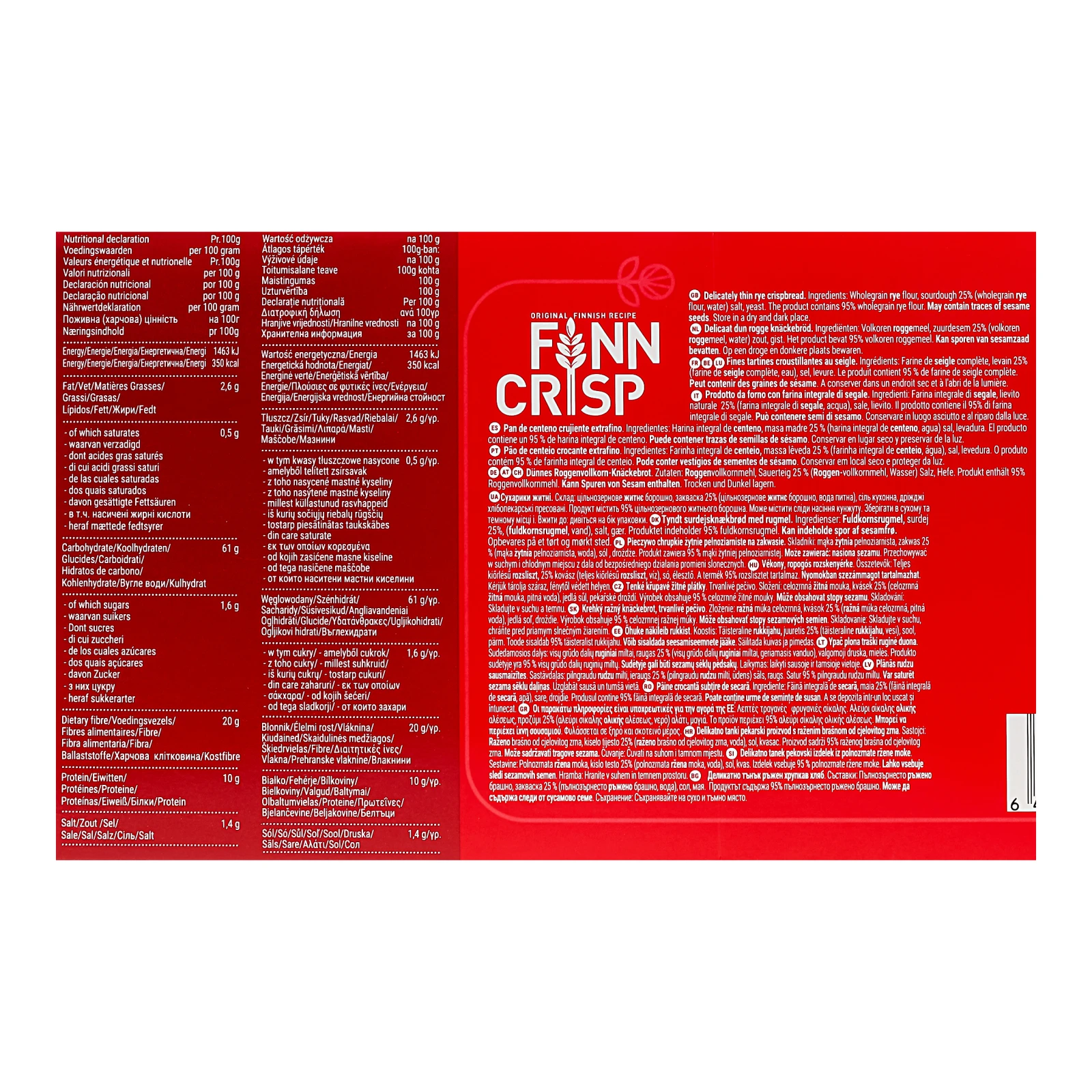 Сухарики Finn Crisp житні Original 400г Фото №:3