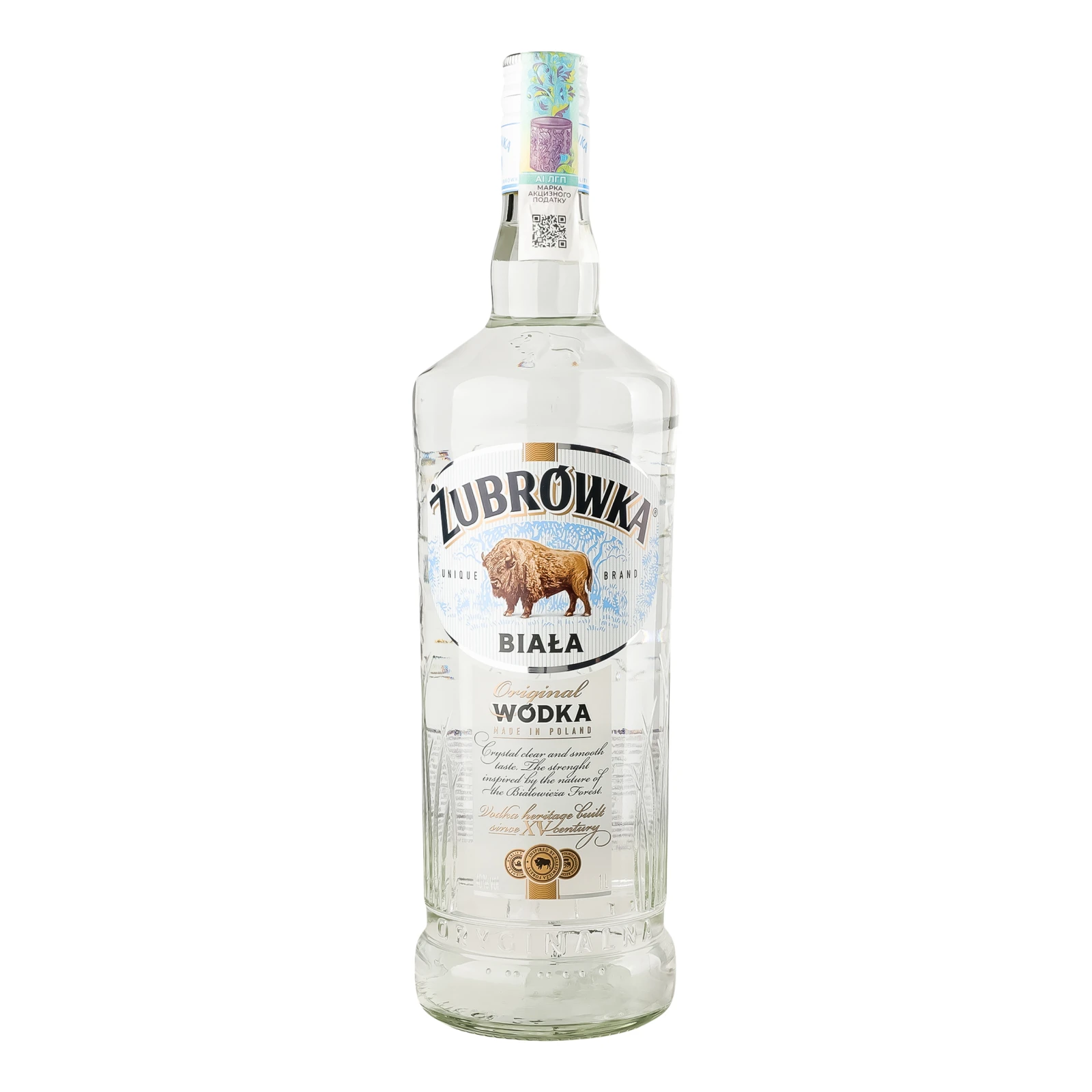 Горілка Zubrowka 1,0л 40% Biala Фото навігації №:1
