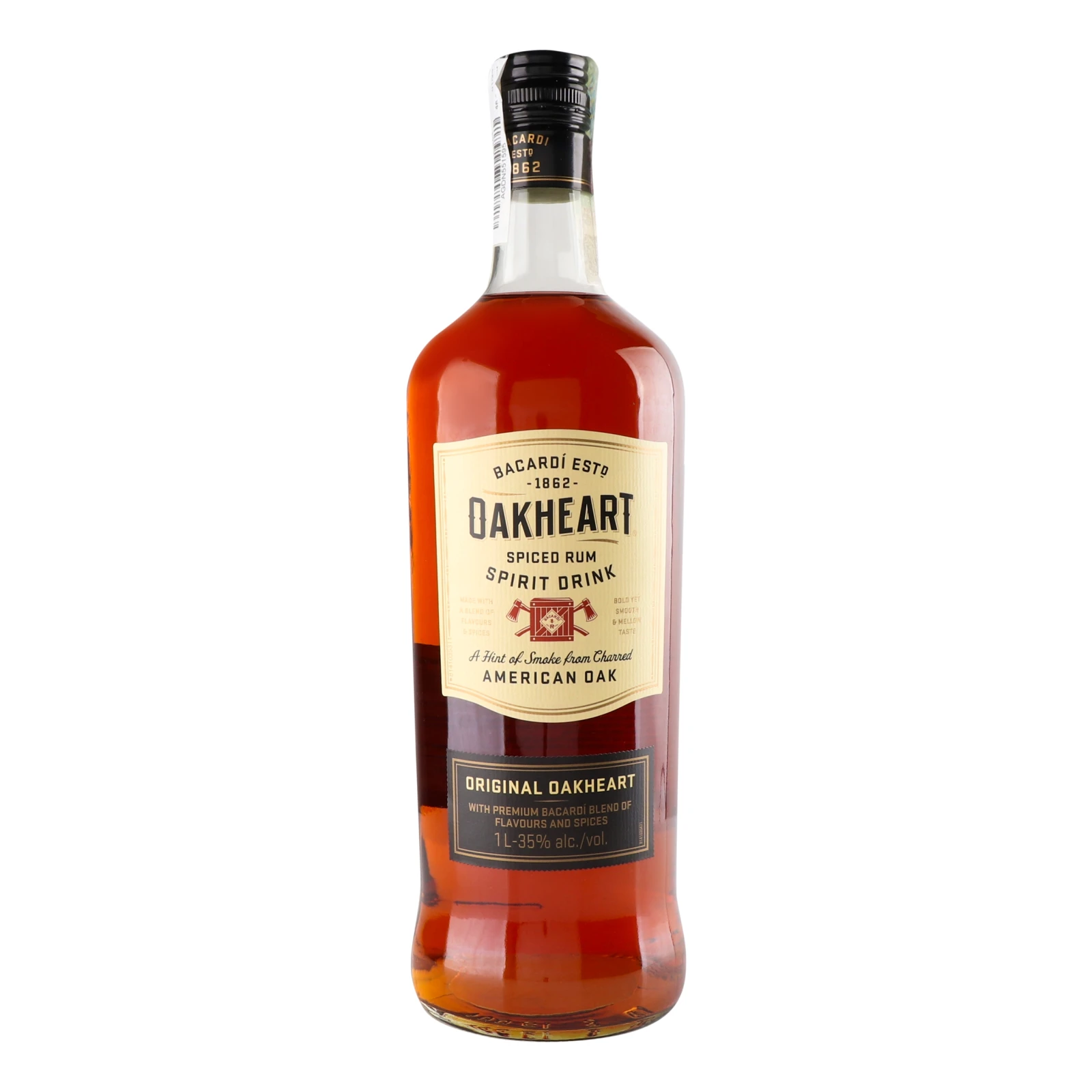 Напій алкогольний Bacardi Oakheart Original на основі рому 35% 1л