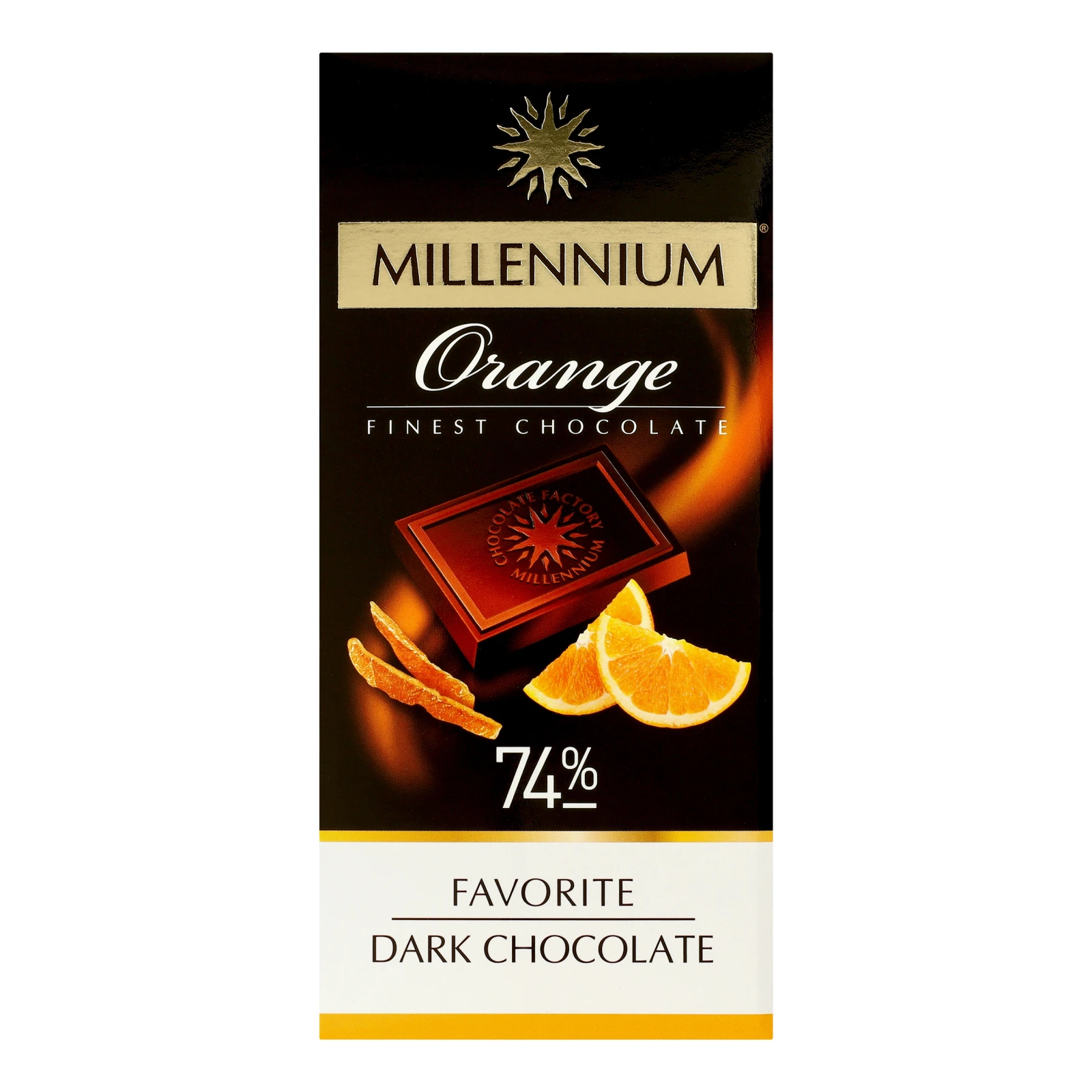 Шоколад Millennium Favorite Orange чорний 74% 100г Фото №:1