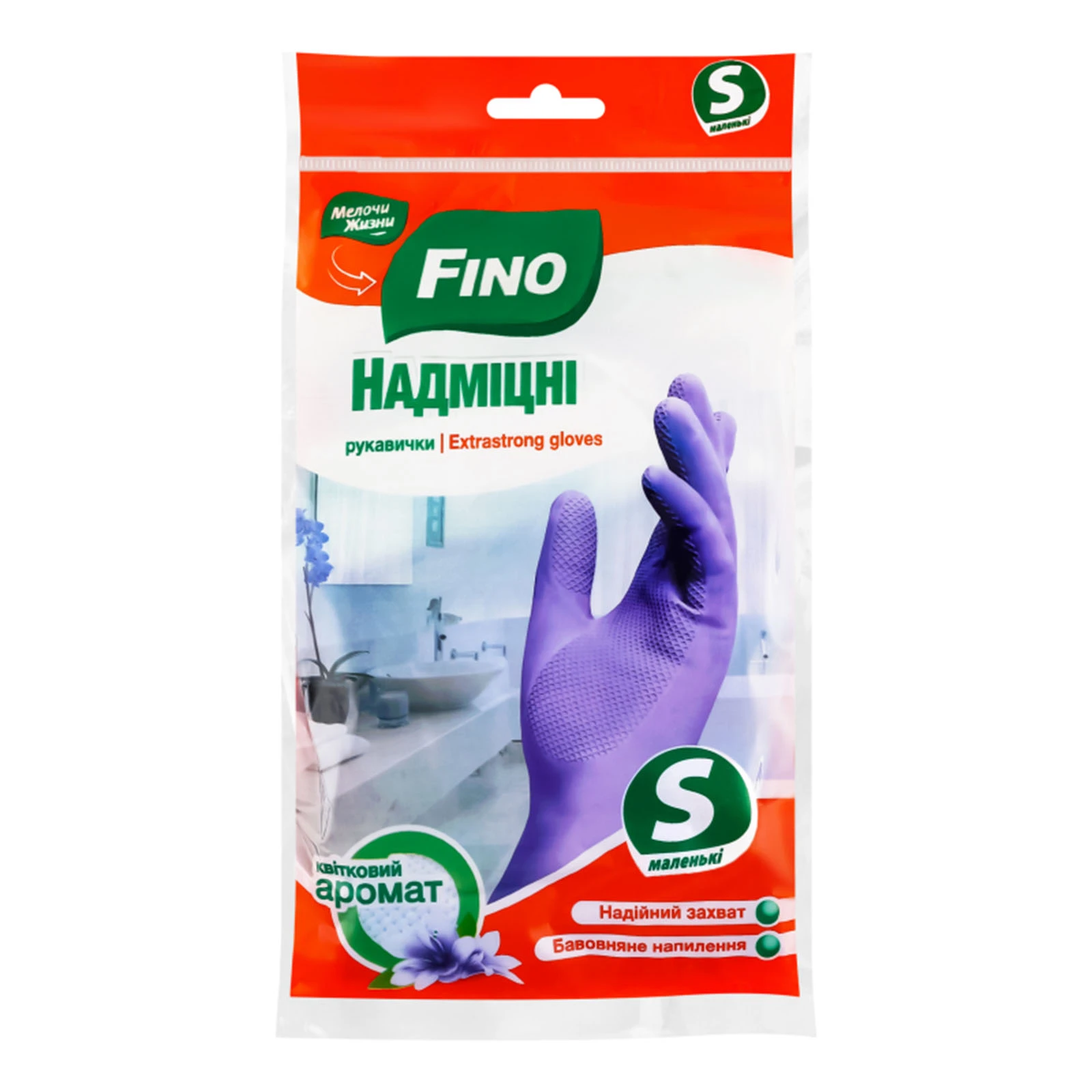 Рукавички Fino надміцні маленькі S квітковий аромат Фото №:1