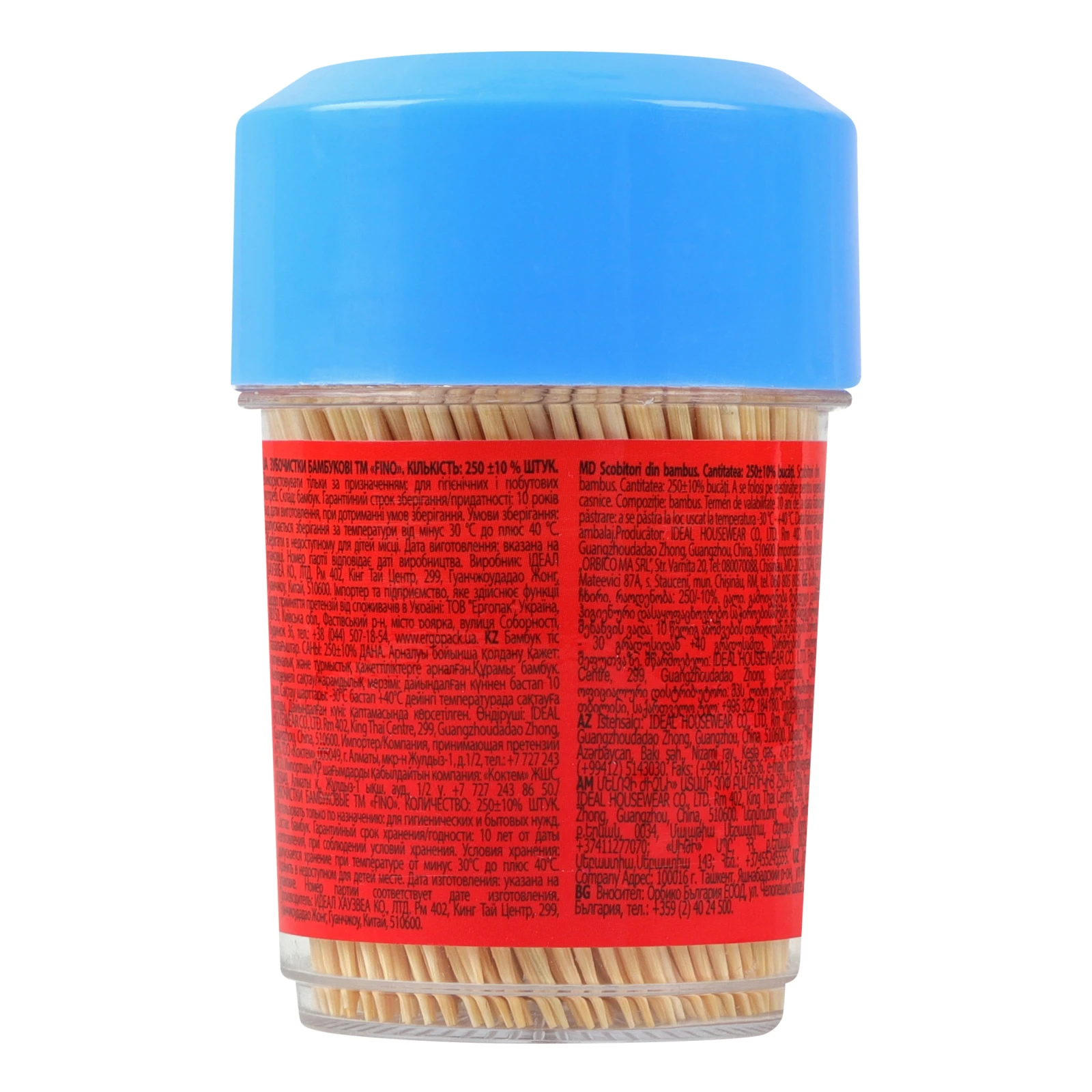 Зубочистки Fino бамбукові 250шт Фото №:2