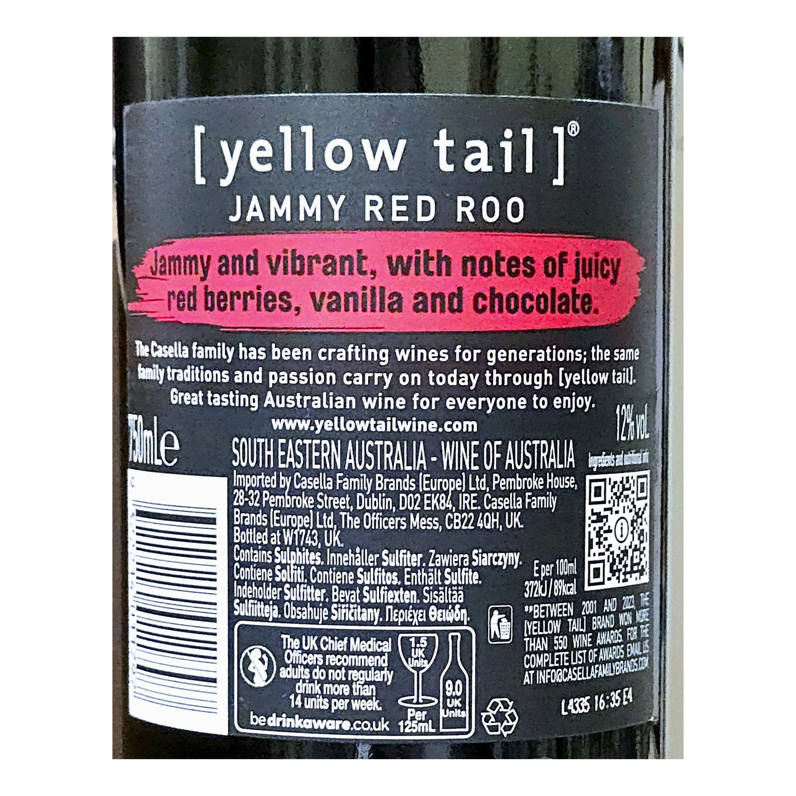 Вино Yellow Tail Sweet Red Roo 0,75л червоне н/сол Австралія Фото №:2