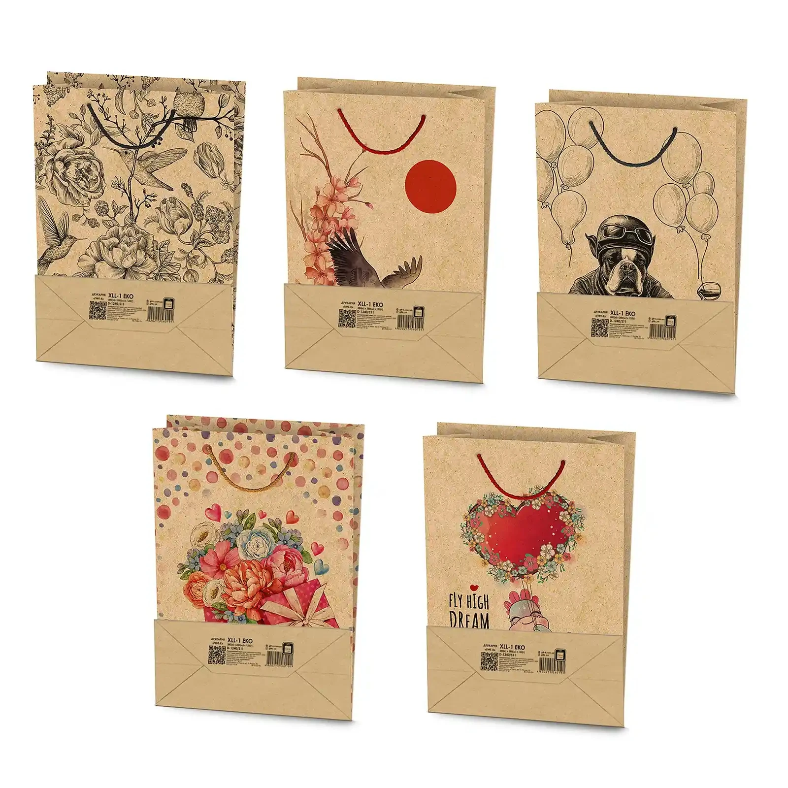 Пакет подарунковий Еko XLL-1 380х280х125 Фото №:2