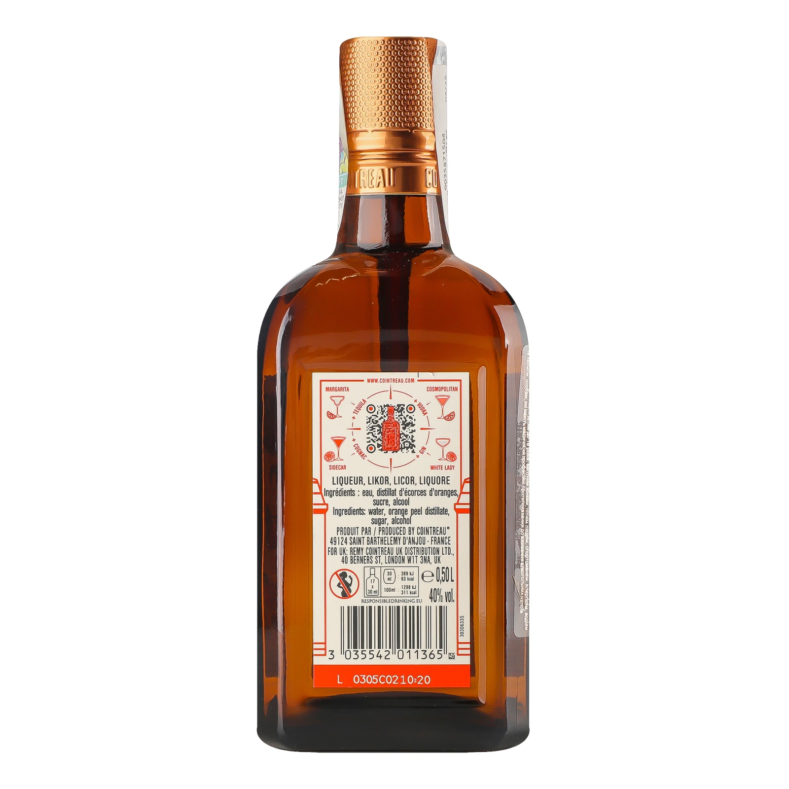 Лікер Cointreau 40% 0.5л Фото №:2