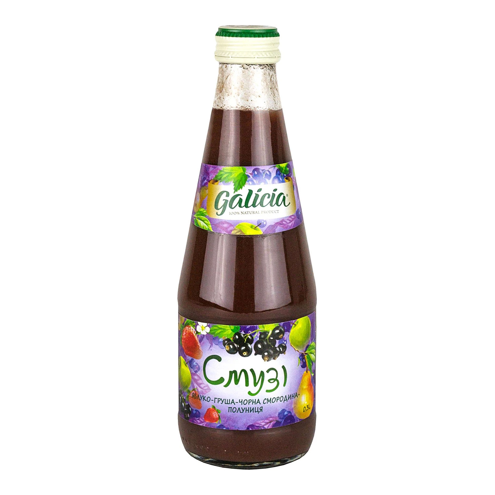 Сік Galicia Смузі 0,3л чорн. смородина полуниця яблуко груша Фото №:1