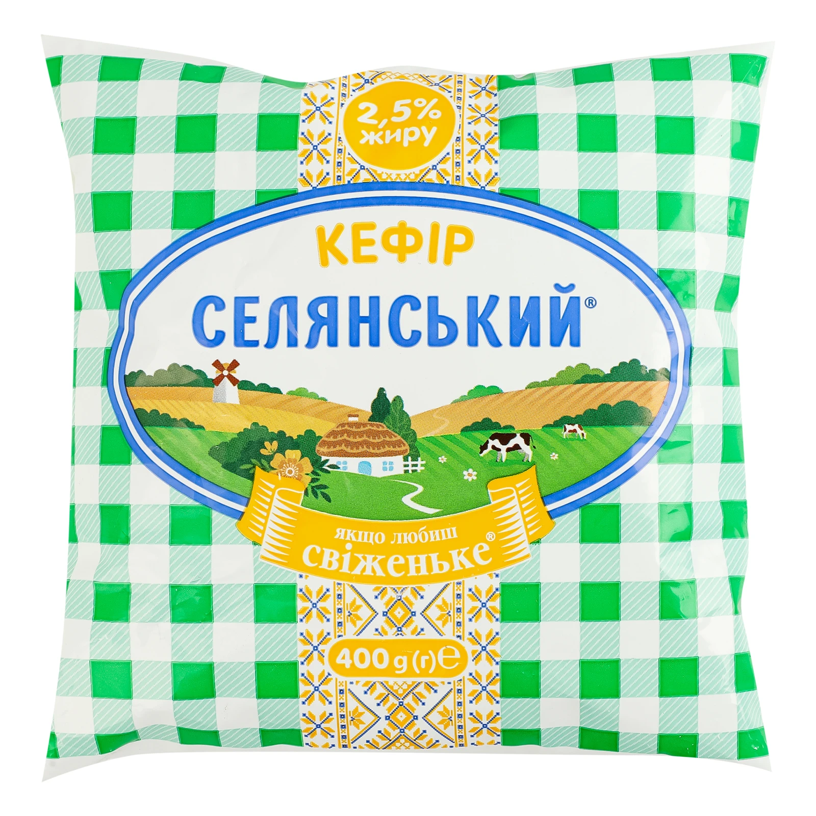 Кефір Селянський 2.5% 400г Фото №:1