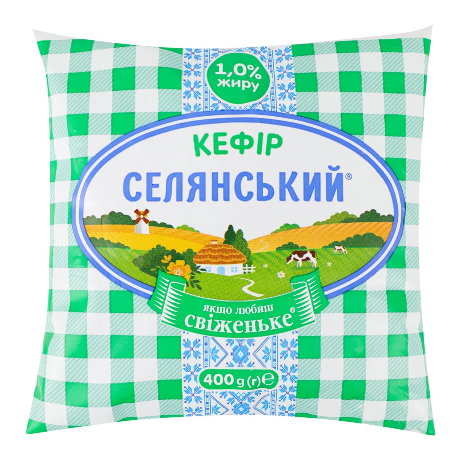 Кефiр Селянський 1% 400г Фото №:1