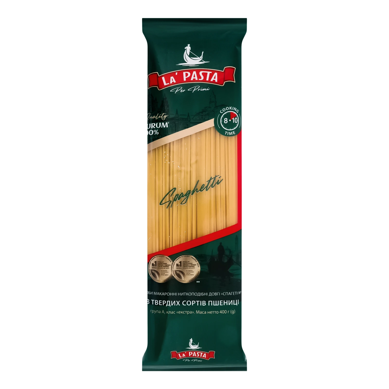 Макаронні вироби La' Pasta Per Primi Спагеті №3 з твердих сортів пшениці 400г Фото навігації №:1