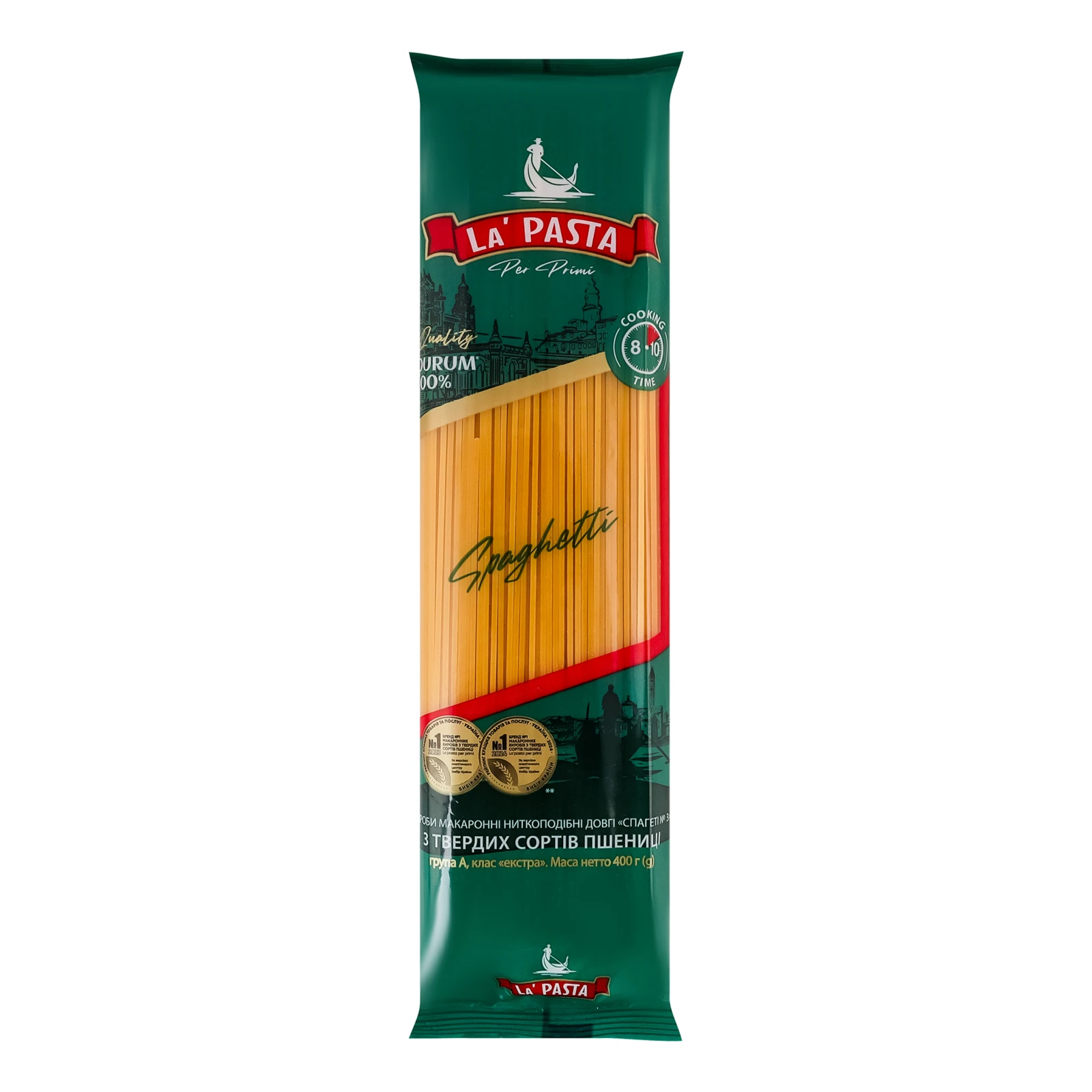 Макаронні вироби La Pasta Per Primi з твердих сортів пшениці Спагеті №3 400г
