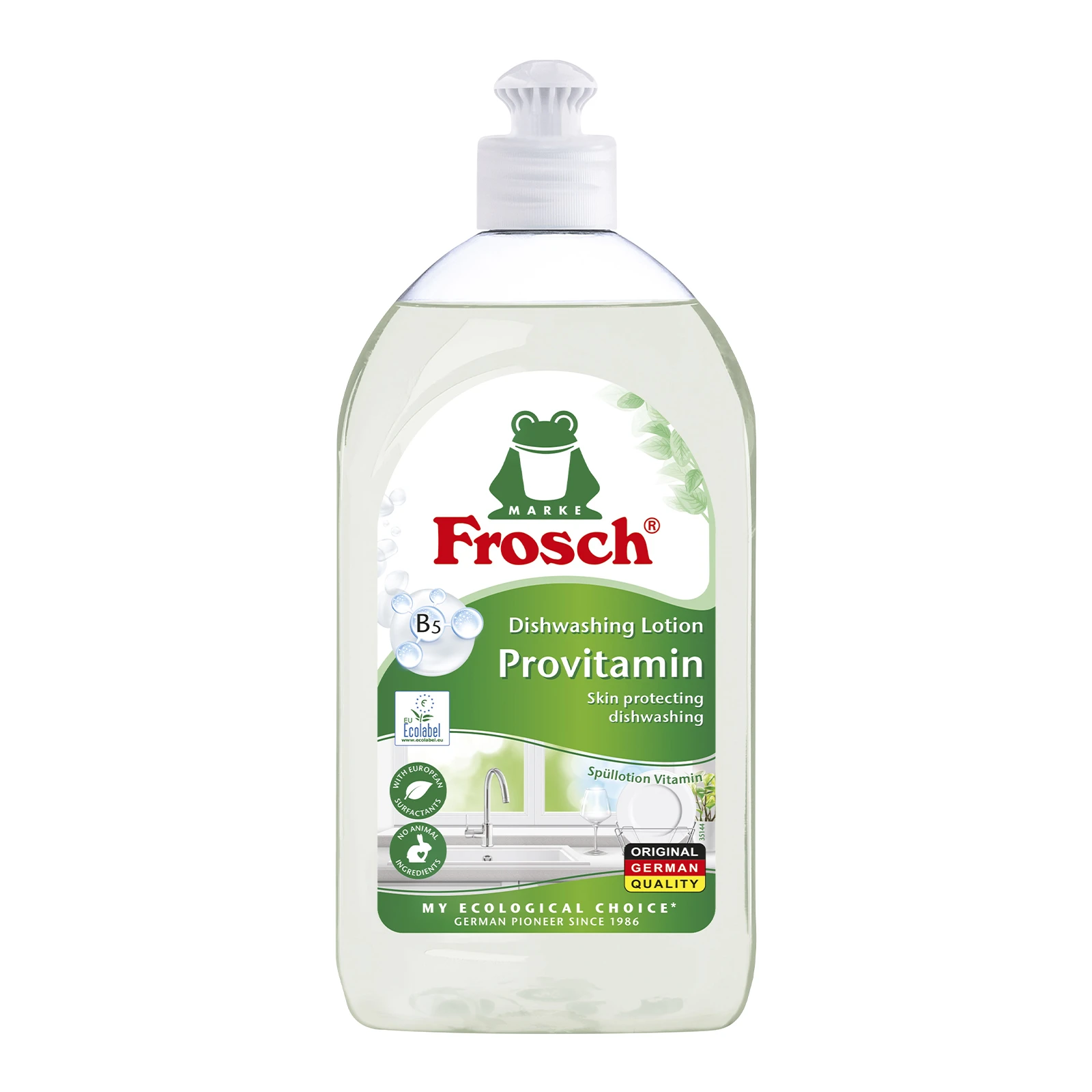 Засіб для миття Frosch Provitamin для посуду для чутливої шкіри бальзам-концентрат 500мл Фото №:1