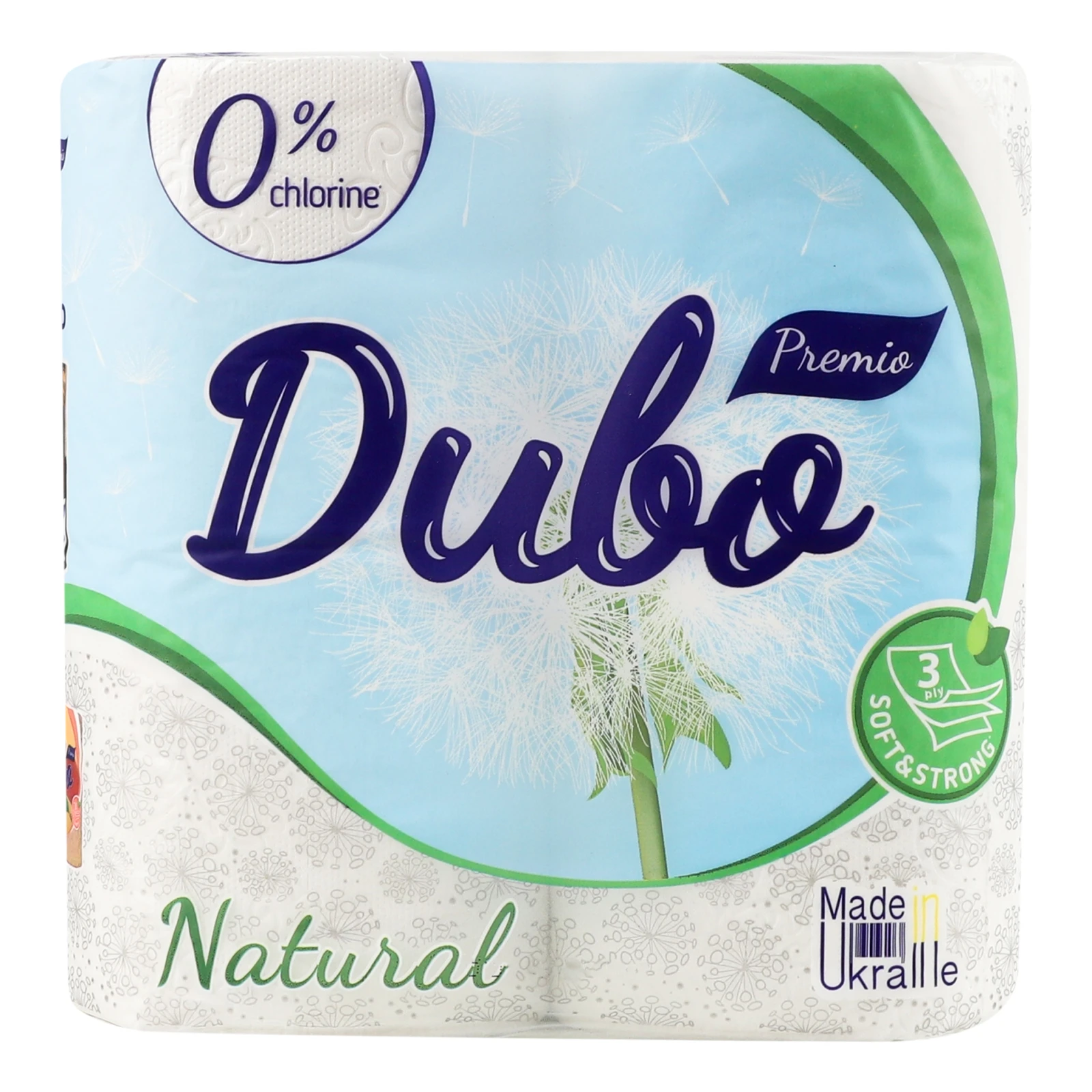 Папір туалетний Диво Premio Natural 3-х слойная 4шт/уп Фото №:1