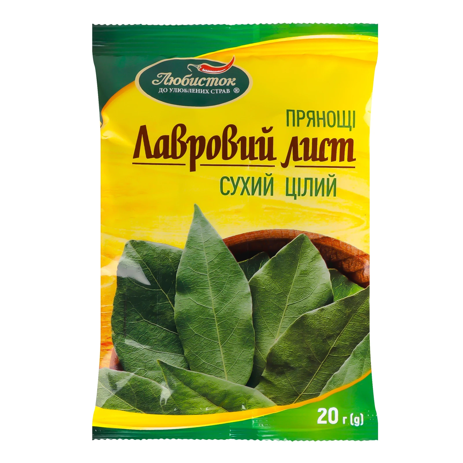 Лист лавровий Любисток сухий цілий 20г