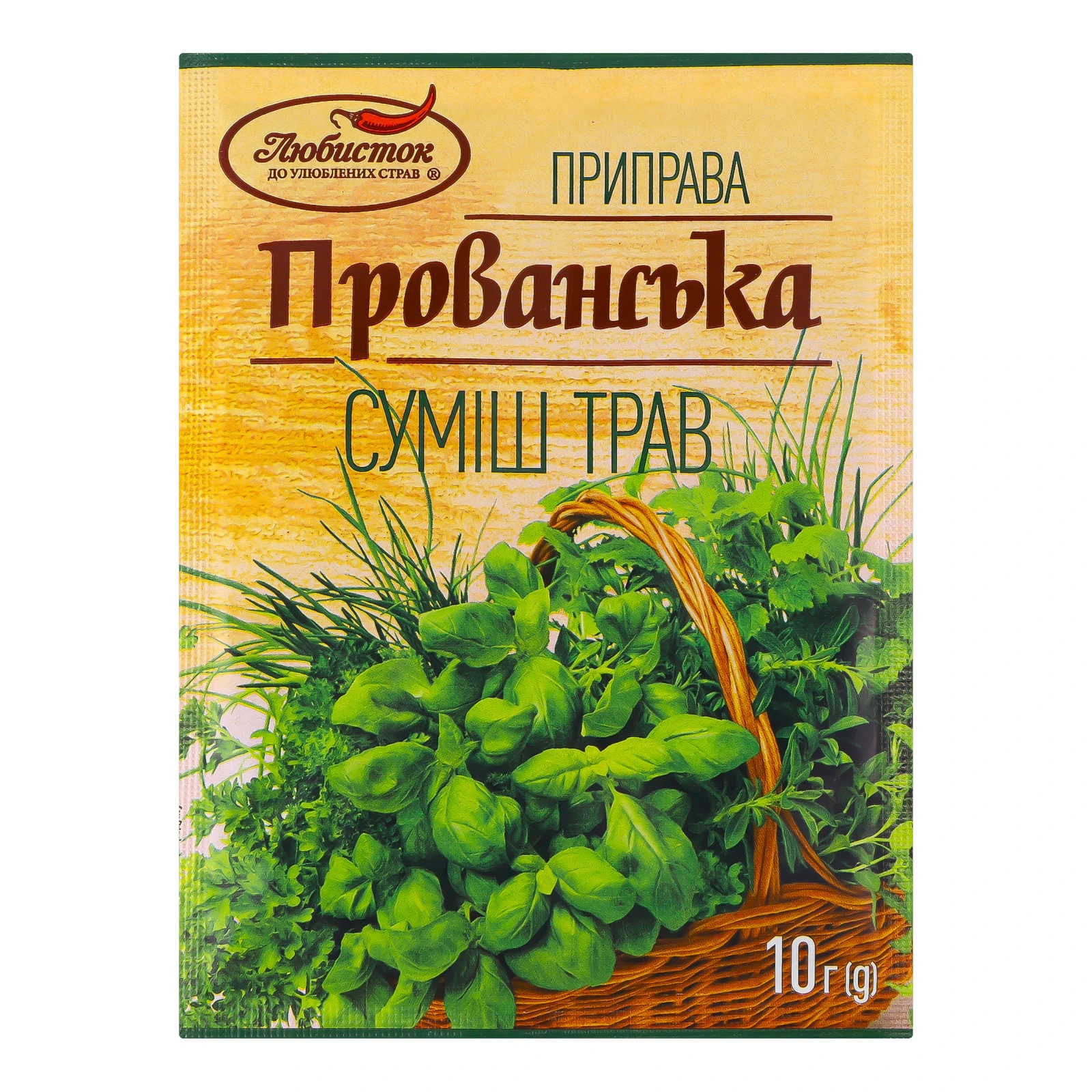 Приправа Любисток суміш трав Прованська 10г Фото №:1